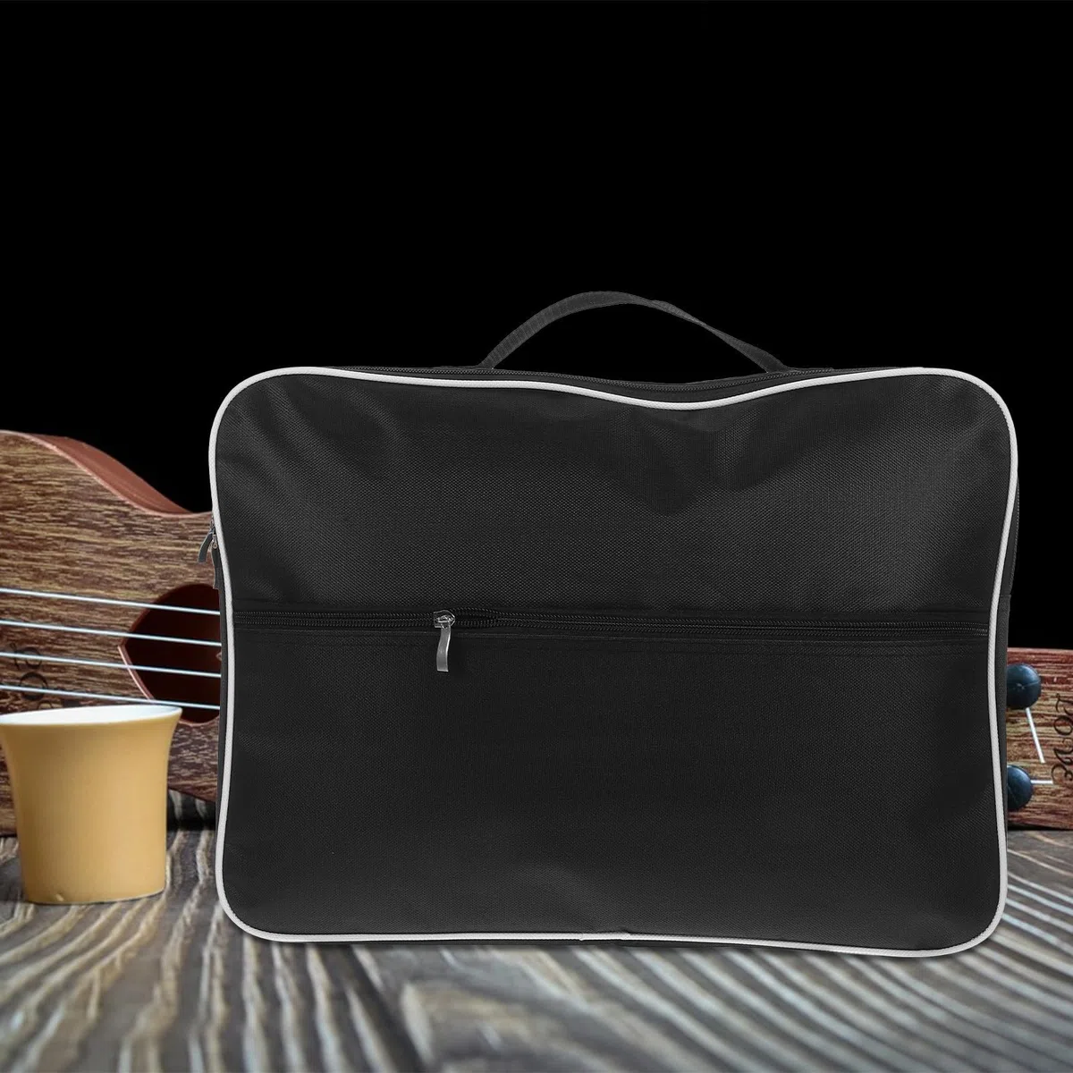 POPETPOP Tragbare Lyra Harfen Tasche aus Polyester Leichte Aufbewahrungstasche für 16 und 19 saitige Daumenklaviere zum Transport und Sicheren Verstauen