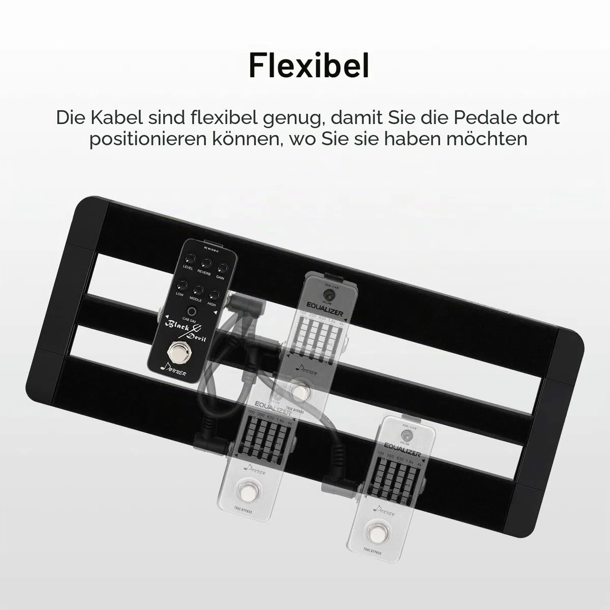 Donner Patchkabel Gitarre Pedal 15CM rechtwinklig, 6,35mm Instrumentenkabel Klinken Klassisches Patchkabel für Effektpedale, 6 Stück