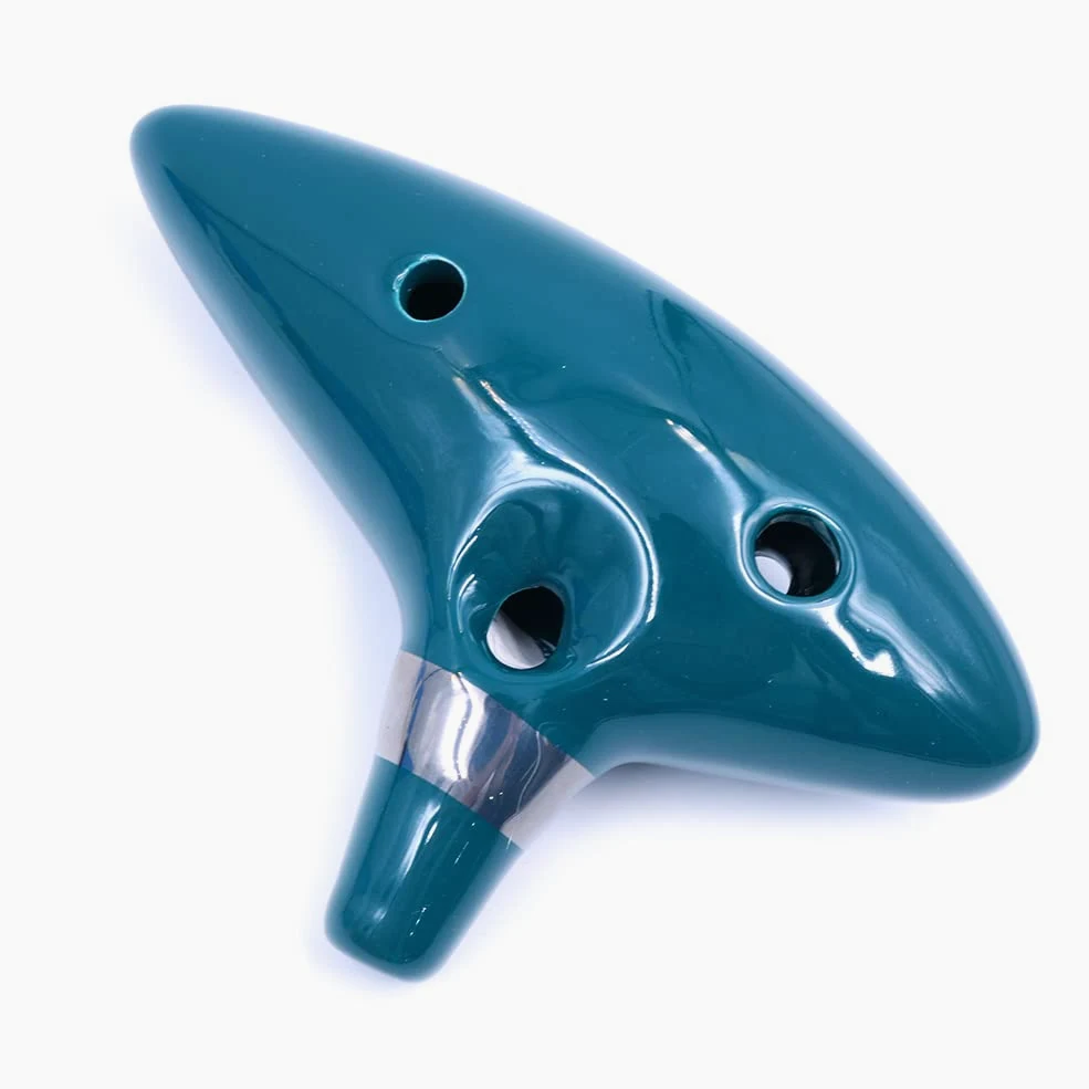 Alnicov Ocarina,12-Loch Alto C Ocarina mit Schnelleinstiegsständer und Schutztasche,Grün