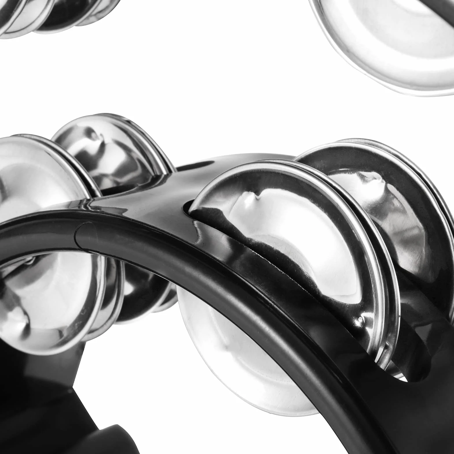 4er Set Tamburin, Plastik Tambourine mit Schellen Metall, Hand Tamburin Halbmond Tambourine Instrument für Rockmusik Musikunterricht und Gruppen
