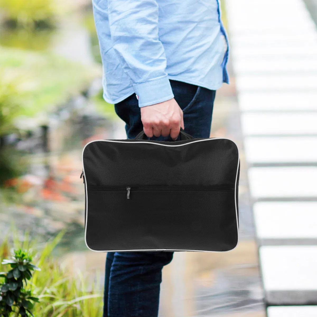 POPETPOP Tragbare Lyra Harfen Tasche aus Polyester Leichte Aufbewahrungstasche für 16 und 19 saitige Daumenklaviere zum Transport und Sicheren Verstauen