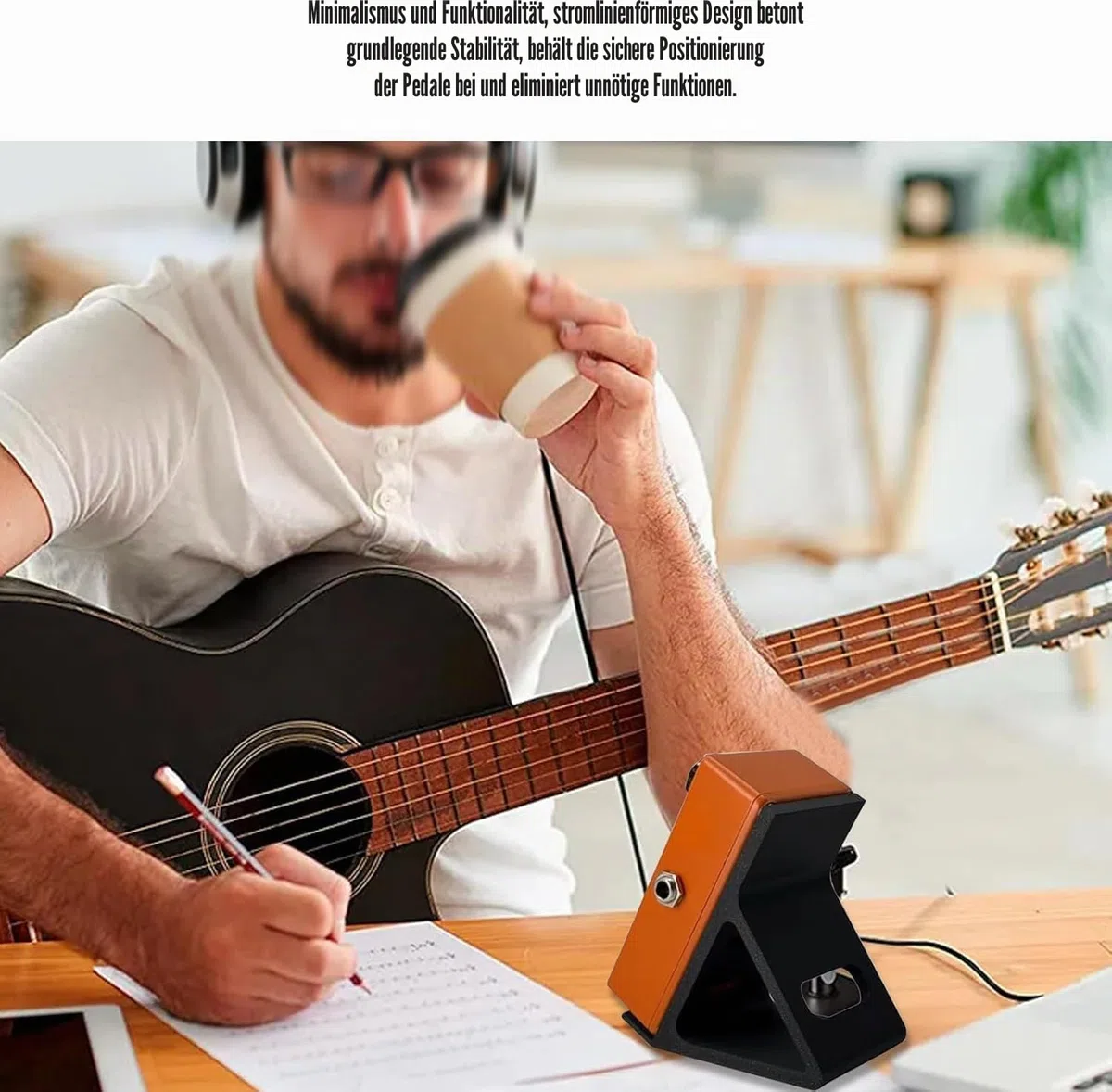 Gitarren-Pedalboard-Halter, 2 Stück, kleiner Verstärker, Gitarren-Pedalboard-Halter für 30 Grad und 60 Grad, Mini-Effekt-Organizer, Ständer für Heimstudios, Desktops und Übungsräume
