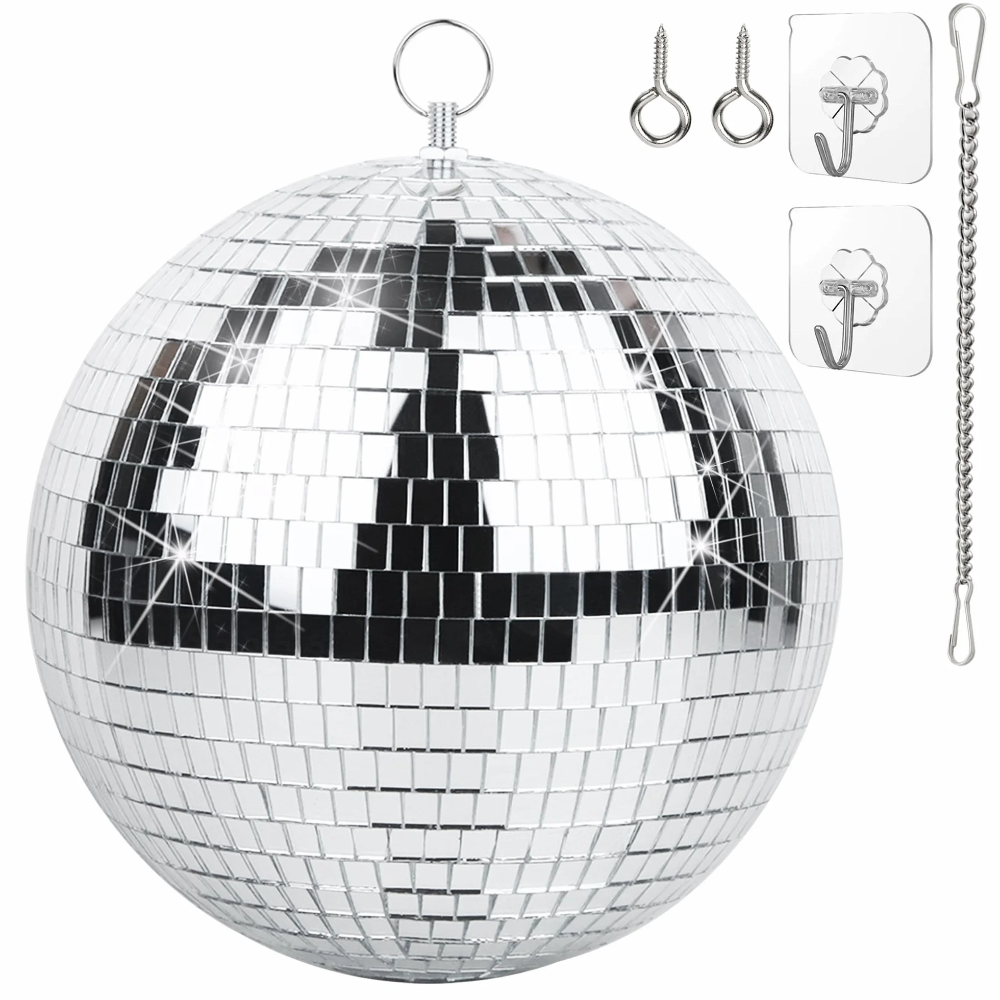 Spiegel-Discokugel 20cm Spiegelkugeln Disco Kugel für Party DJ Club