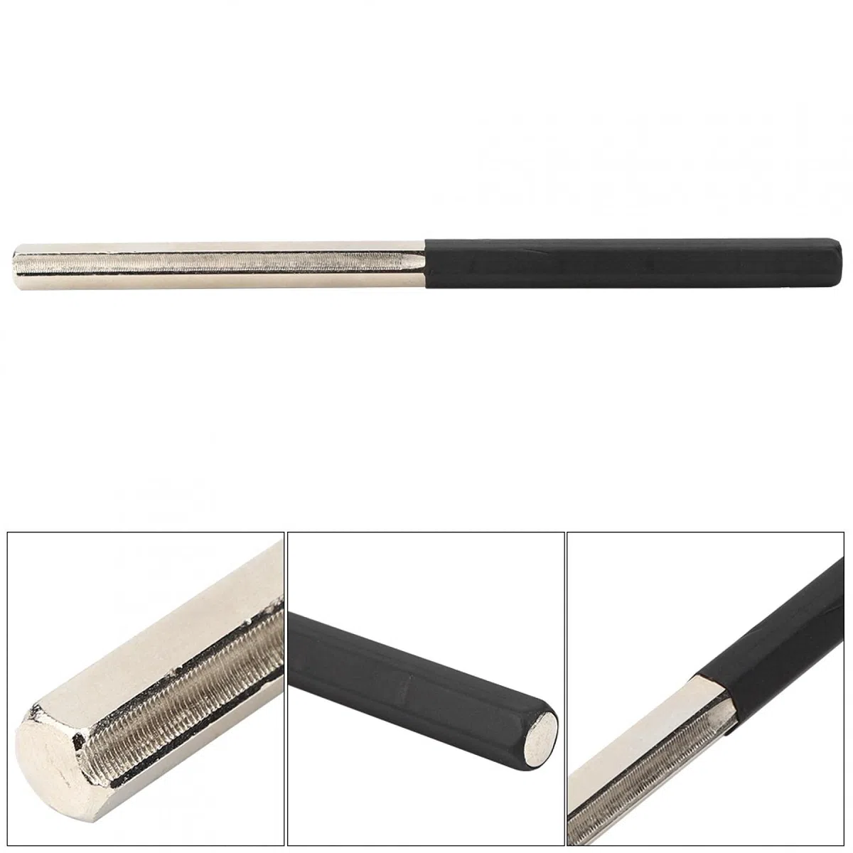 Jenngaoo Fret Crowning File - Edelstahl Guitar Fret Crowning File End Dressing File - Hex Dressing Kanten Reparatur von Musikinstrumenten Zubehör