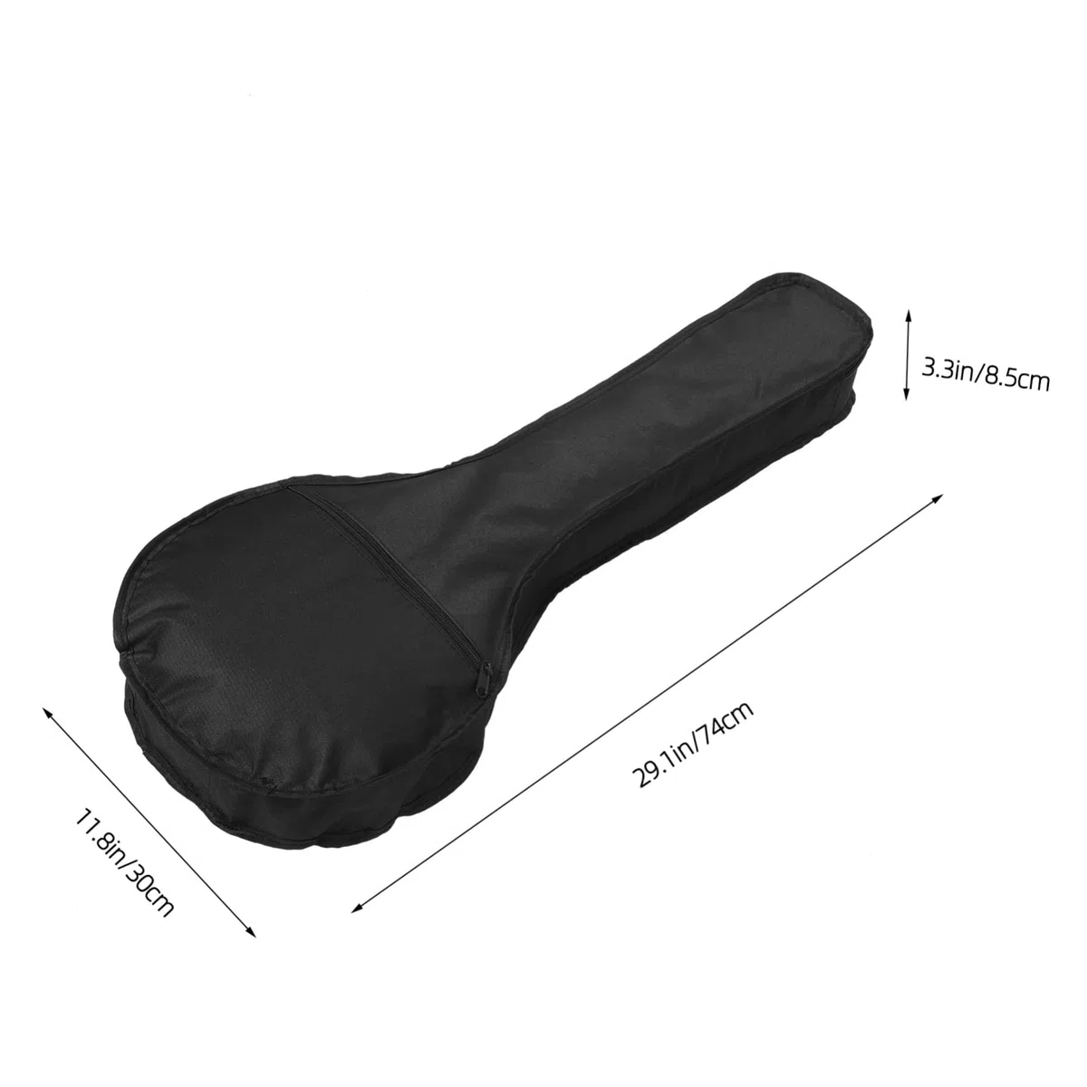 BESTonZON Mandolinentasche aus Oxford Stoff Schwarz Stoßfest mit Griffen Praktische Tragetasche für Musikinstrumente Modisch und Einfach für Täglichen Gebrauch