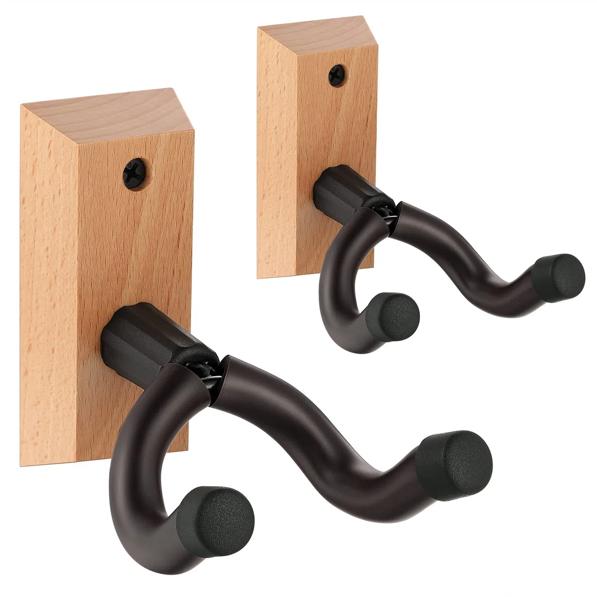 Gitarre Wandhalterung für Wand, 2 Stück Gitarrenhalter für Bass, E-gitarre, Banjo Universal Holz Gitarrenständer, Klassische Akustikgitarre Haken Gitarrenwandhalter Gitarrenzubehör