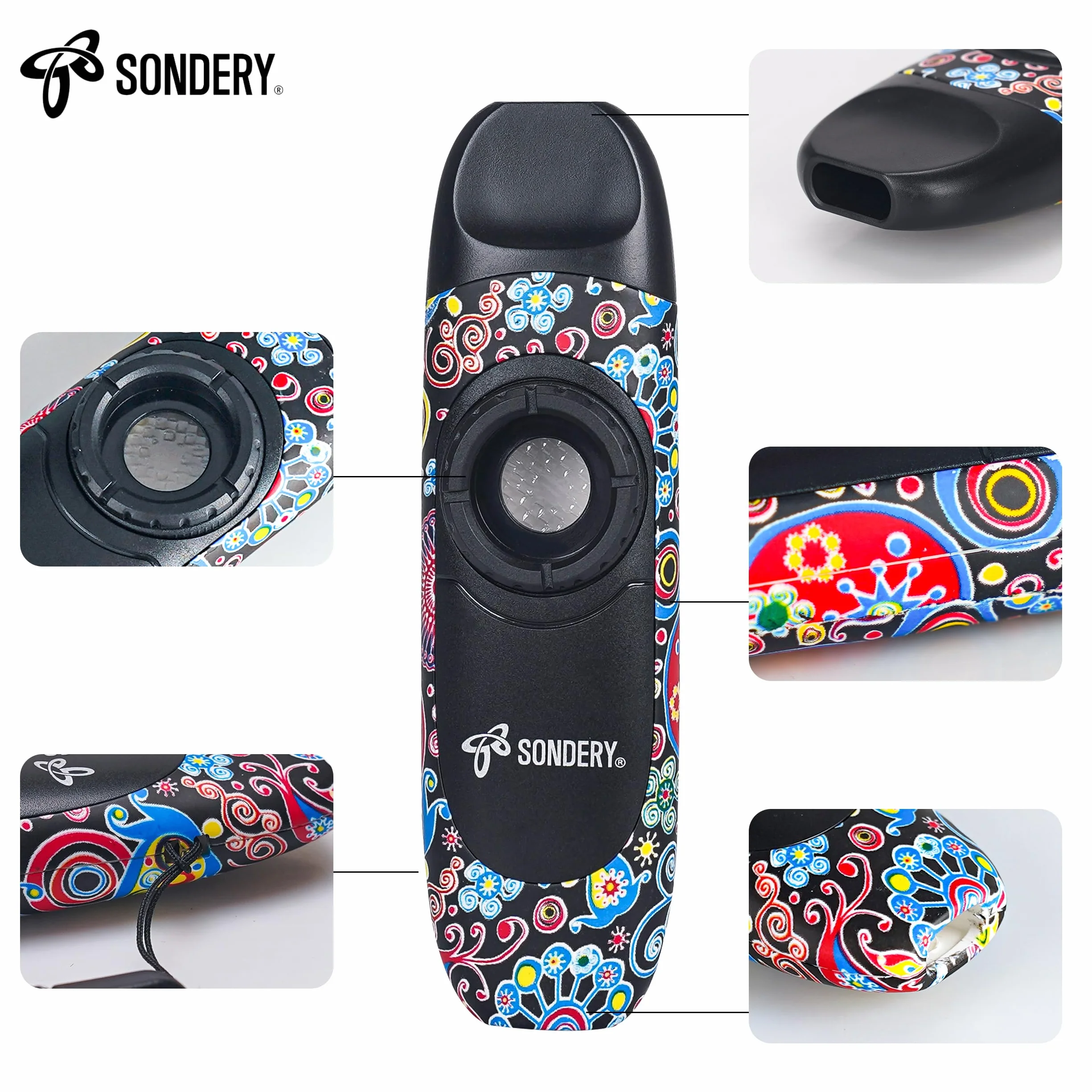 Sondery Kazoo für Kinder und Erwachsene mit 5 Membranen, Spitze zum Aufhängen am Hals und Tasche, ein Musikinstrument-Geschenk für alle Altersgruppen