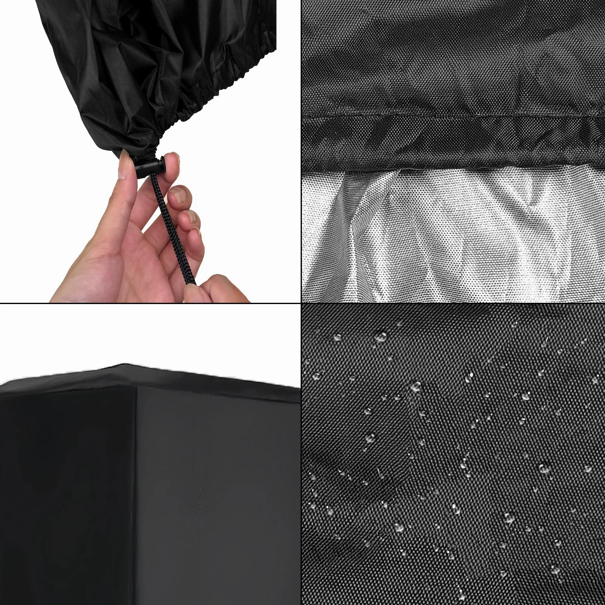 Musiin 12-Zoll-Lautsprecherhülle für den Außenbereich, wasserdichtes, UV-beständiges Oxford-Tuch, geeignet für aufrechte PA/DJ-Lautsprecher-Schutzhüllen (2 Packungen)