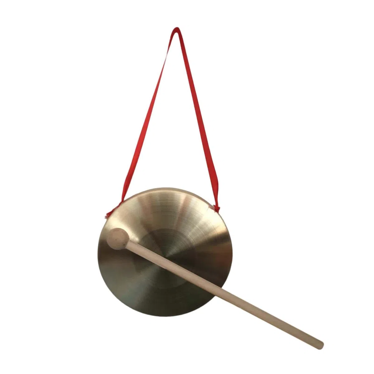 Mini-Gong aus Messing mit Holzschlägel, Handgong für Kinder und Veranstaltungen, 10cm