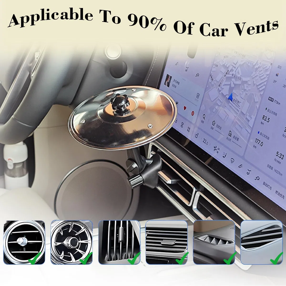 2025 Neues Auto Becken Air Vent Crash Dash Board Beckentrommel Symbol Armaturenbrett Trommeln Mini Mount Drumming Music Mounted Tiny Clip Attachment Set Attaches Small Stand Splash Instrument Drumset