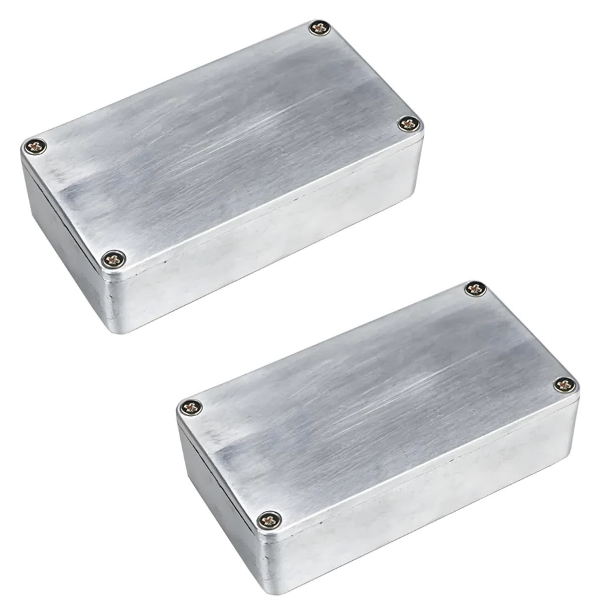 2 Stück 1590B Gitarren Effektpedal Gehäuse Stompbox Aluminium-Druckguss-Gehäuse Elektronik Projektgehäuse Metall Druckguss Alu Gehäuse Gitarreneffektpedal 112mmx60mmx31mm