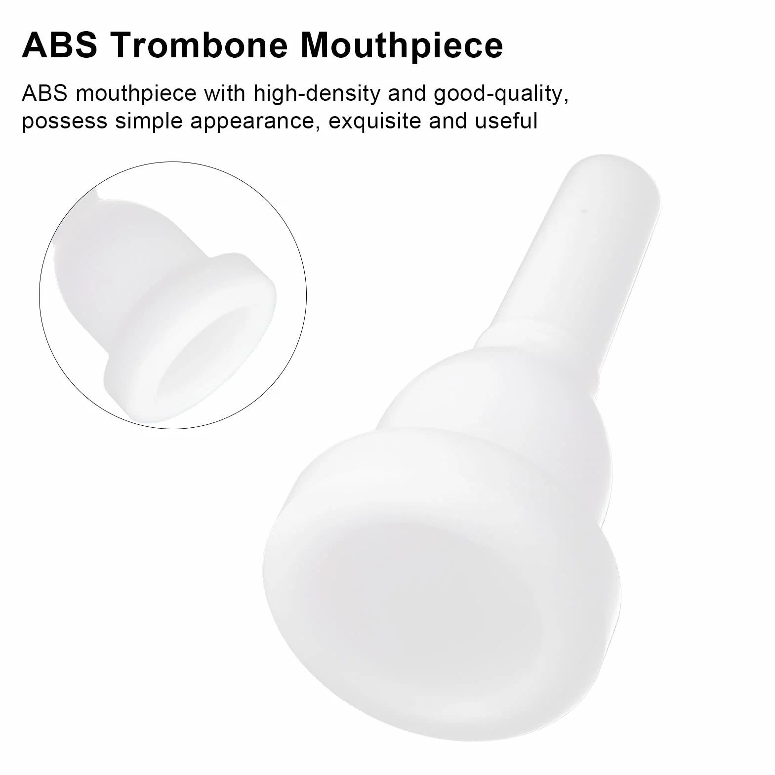 Mundstück für Tenorposaune, Langlebiges Hornmundstück aus ABS-Kunststoff, Ersatzzubehör für Blasinstrumente