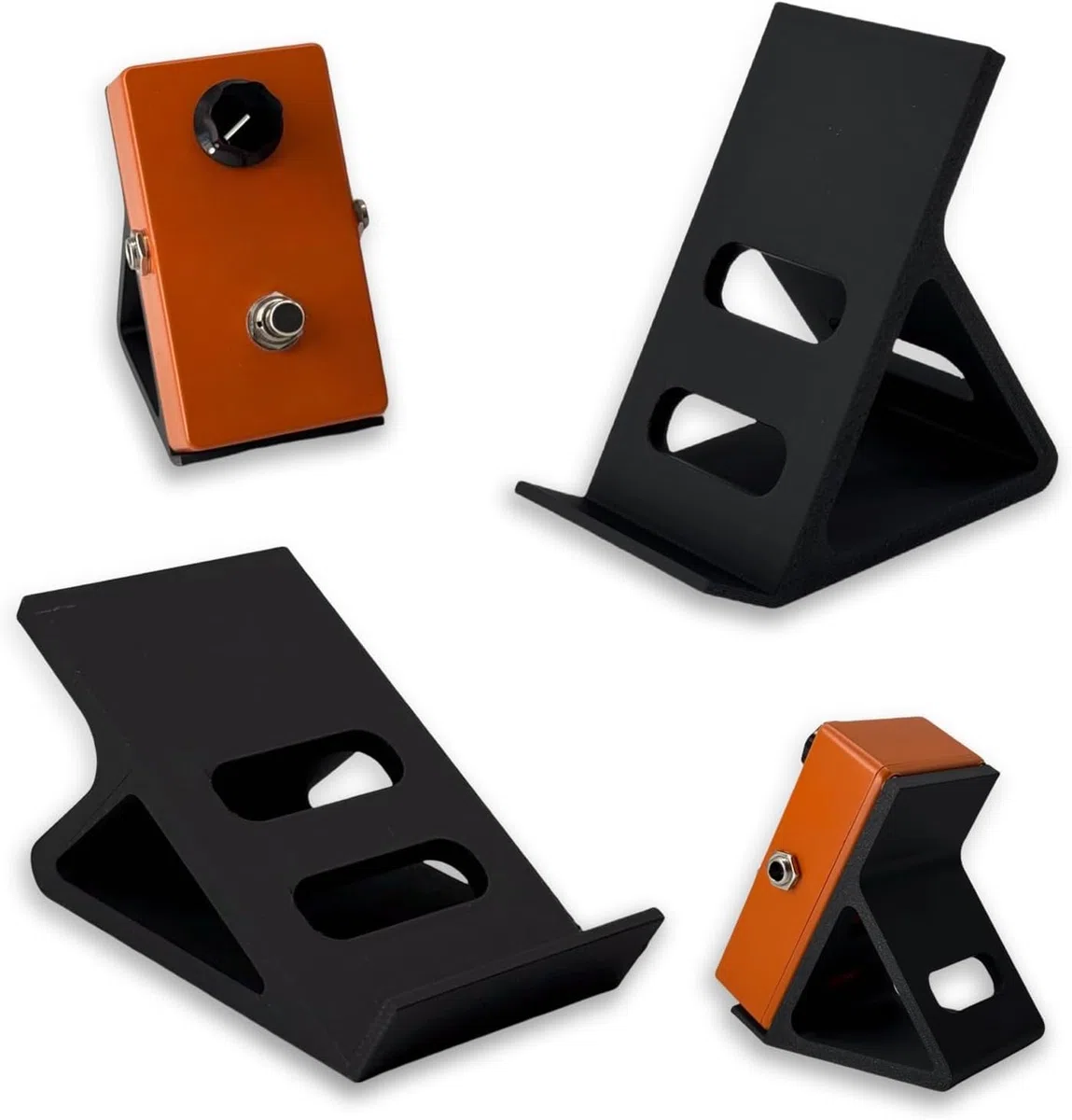 Gitarren-Pedalboard-Halter, 2 Stück, kleiner Verstärker, Gitarren-Pedalboard-Halter für 30 Grad und 60 Grad, Mini-Effekt-Organizer, Ständer für Heimstudios, Desktops und Übungsräume