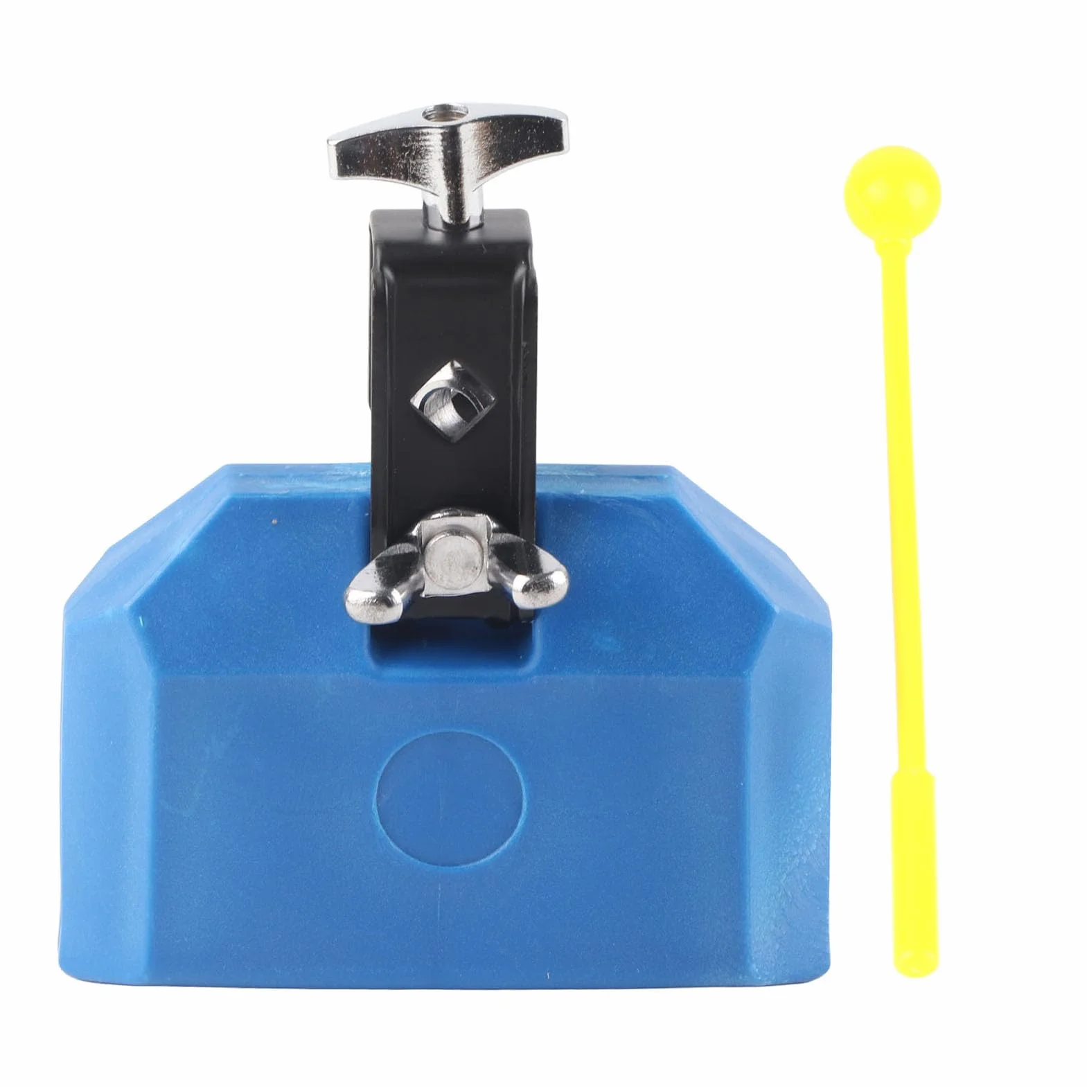 SEAFRONT Kuhglocke für Schlagzeug Verstellbare Halterung, Kunststoff Cowbell Rock mit Schraube für Schlagzeug Musikalischer Percussion Block, Latin Drum Instrument (Blau)