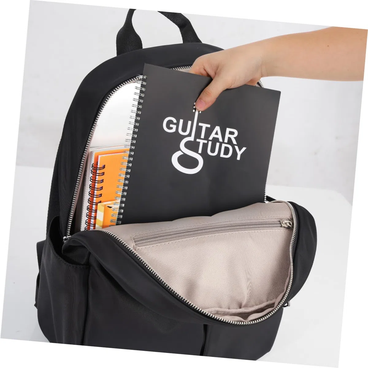 BESTonZON Gitarren Notizbuch Passend für Rucksack und Gitarrentasche für Gitarristen mit Wasserdichtem Papier und Tragbarem Spiraldesign für Anfänger