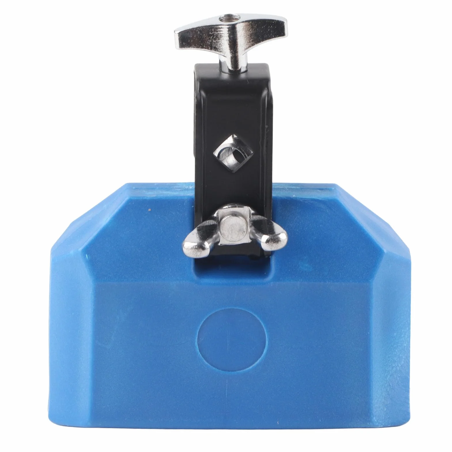 SEAFRONT Kuhglocke für Schlagzeug Verstellbare Halterung, Kunststoff Cowbell Rock mit Schraube für Schlagzeug Musikalischer Percussion Block, Latin Drum Instrument (Blau)