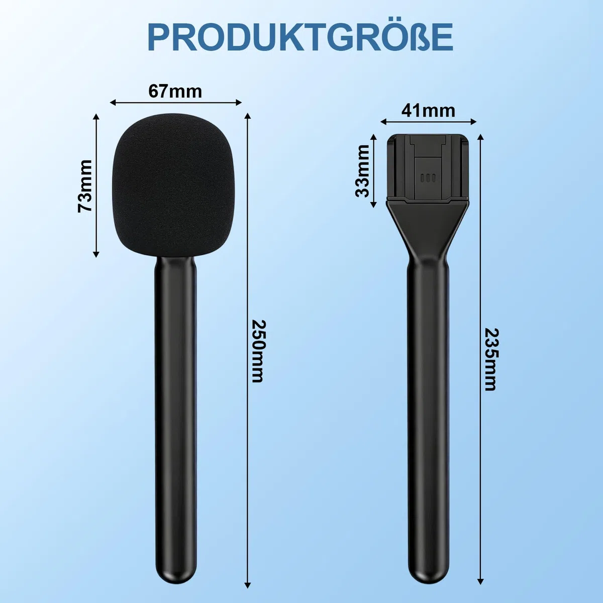 Interview Handmikrofon Adapter für DJI Mic Mini,mit Mikrofonpopschutz Mikrofonhalter Griff für Wireless Interview Lavalier Mikrofon für Osmo Pocket 3/Hollyland Lark M1/Synco Boya