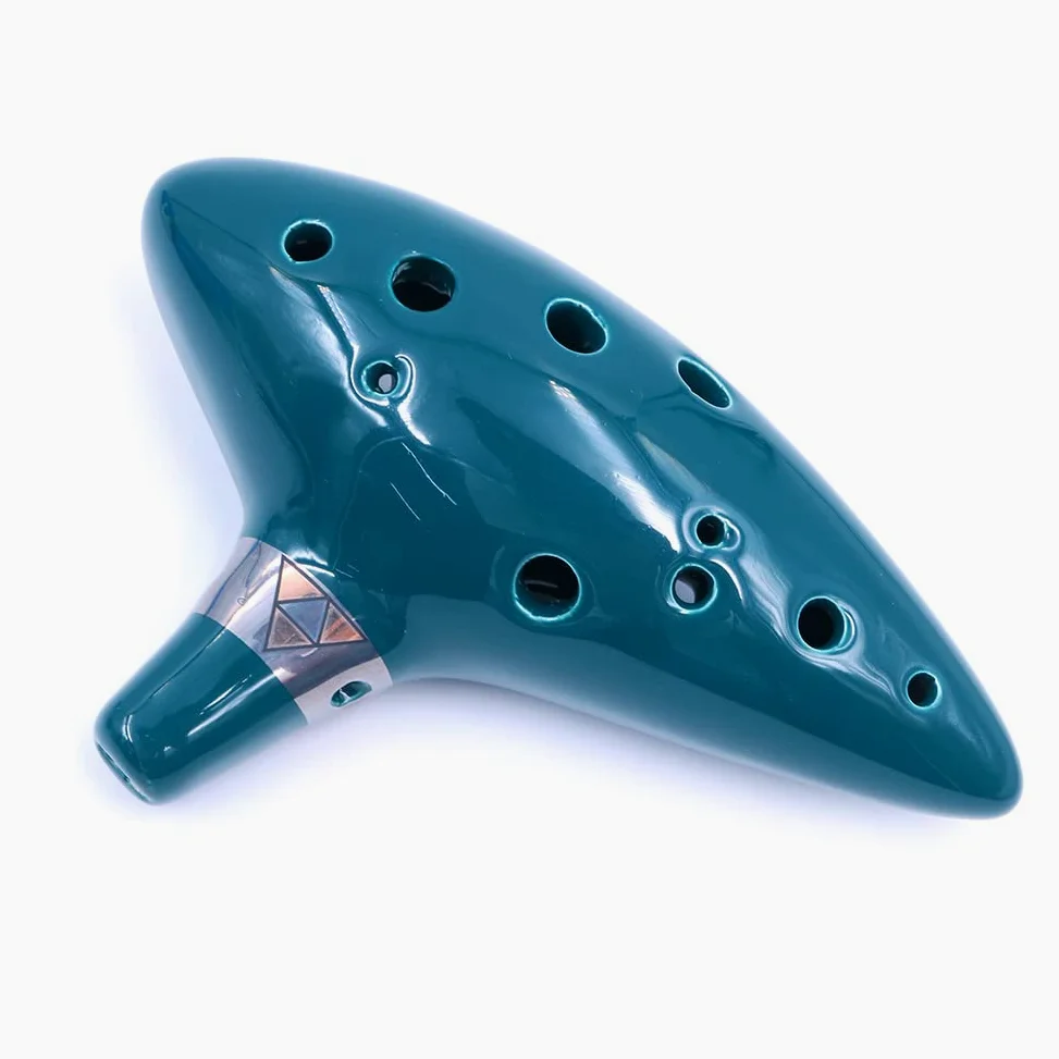 Alnicov Ocarina,12-Loch Alto C Ocarina mit Schnelleinstiegsständer und Schutztasche,Grün