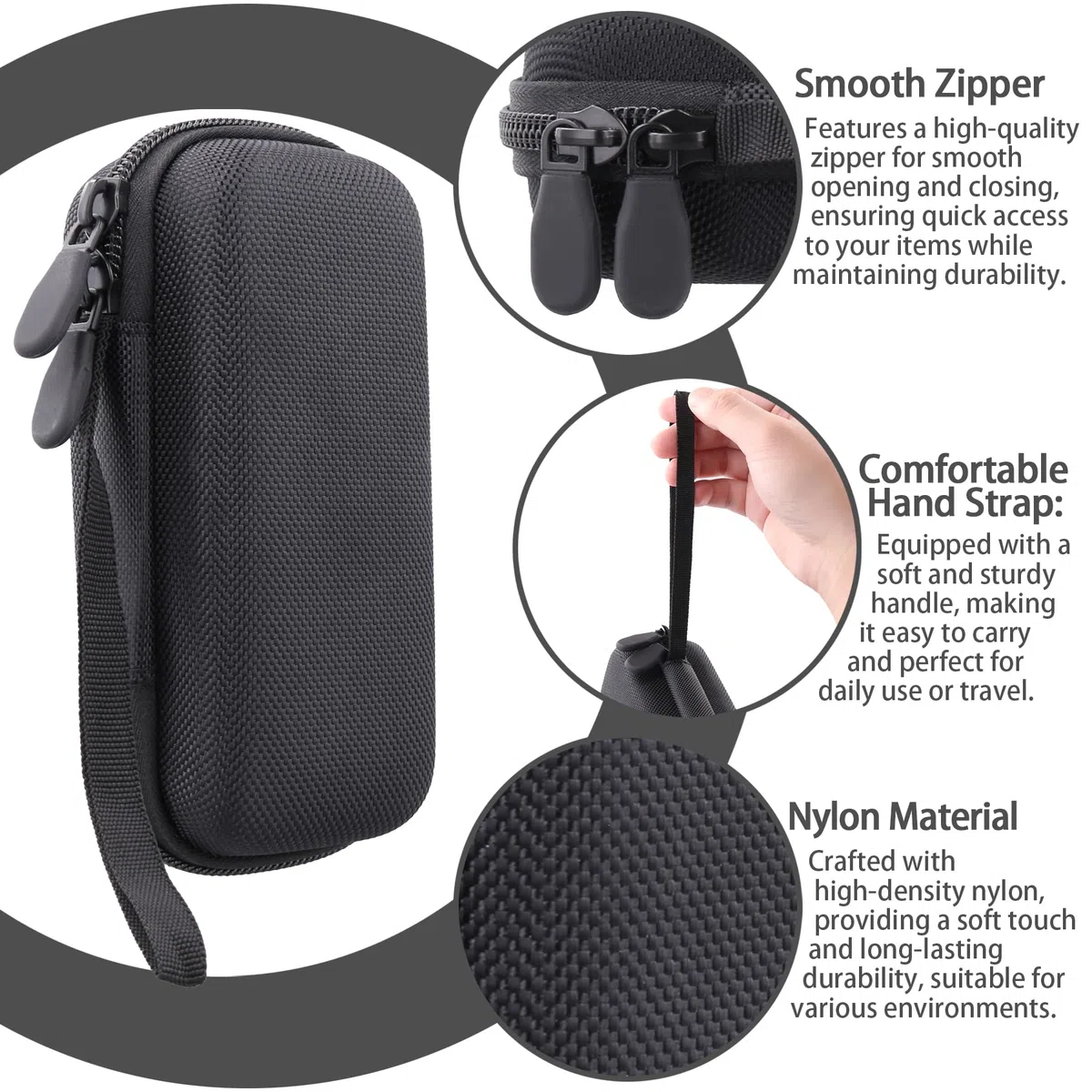 co2CREA Hart Reise Schutz Hülle Etui Tasche für Zoom H1essential 32-Bit Handy Recorder, Nur Hülle