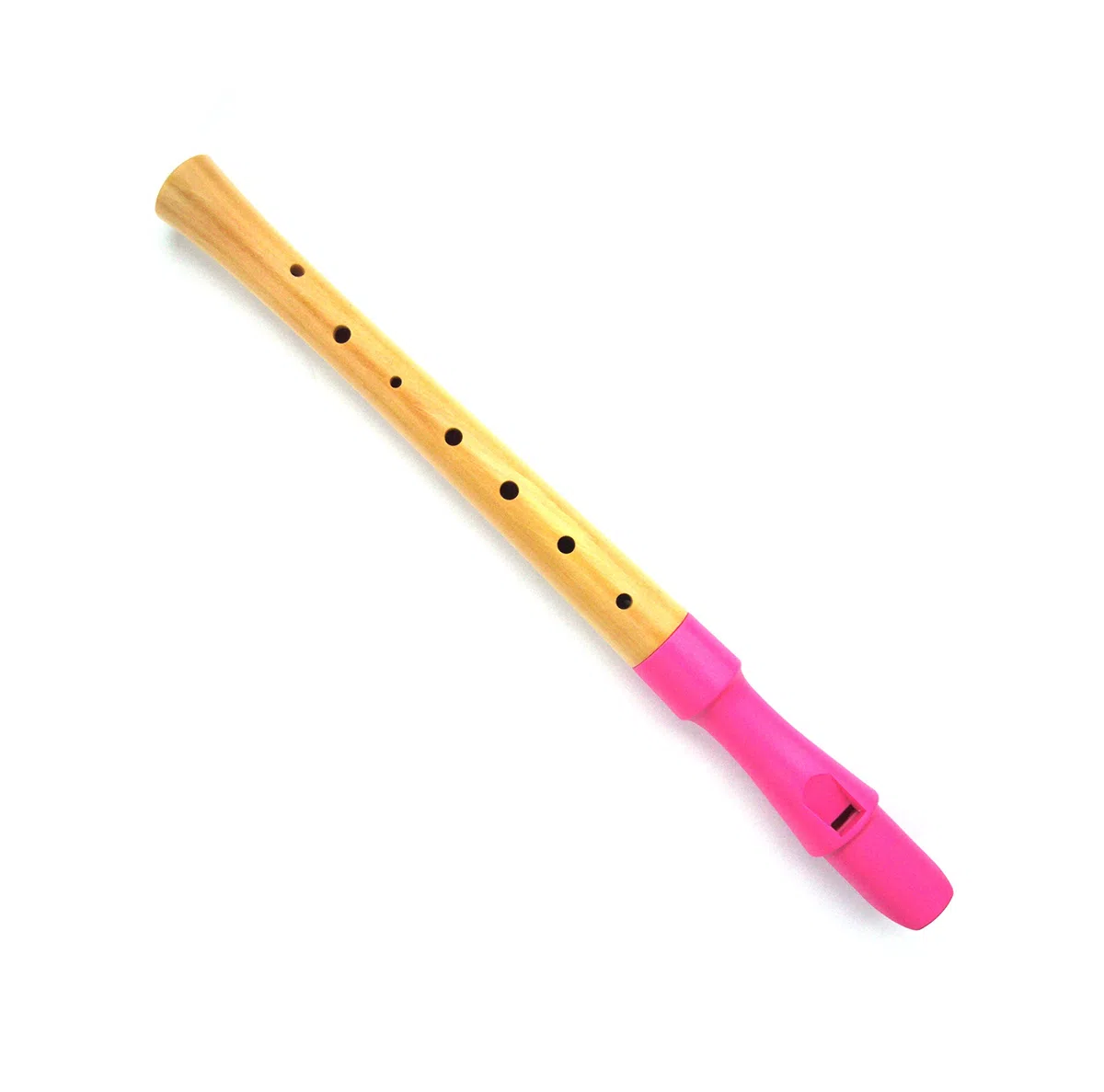 MSA Sopranblockflöte aus Holz, Schulblockflöte, C-Sopranblockflötenmundstück, rosa, deutsches Griffsystem, Einloch-Koffer, Reinigungstupfer, Fett FP7PINK
