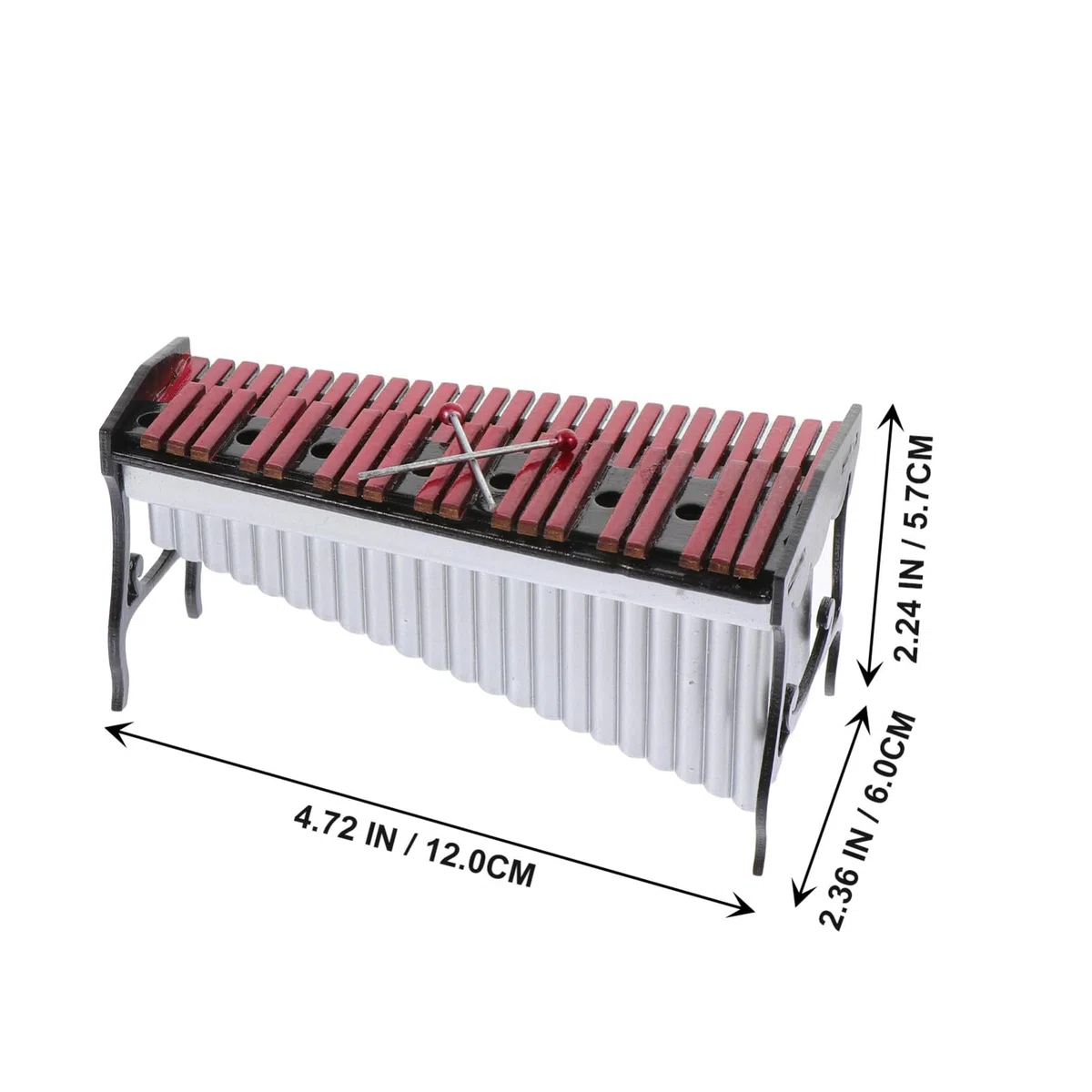 1satz Mini Marimba Modell Aus Dekorativer Miniatur-musikinstrument Für Projekte Und Hausdekoration Für Puppenhäuser Und Mikrolandschaften Inkl Schwarzem Klavierkasten