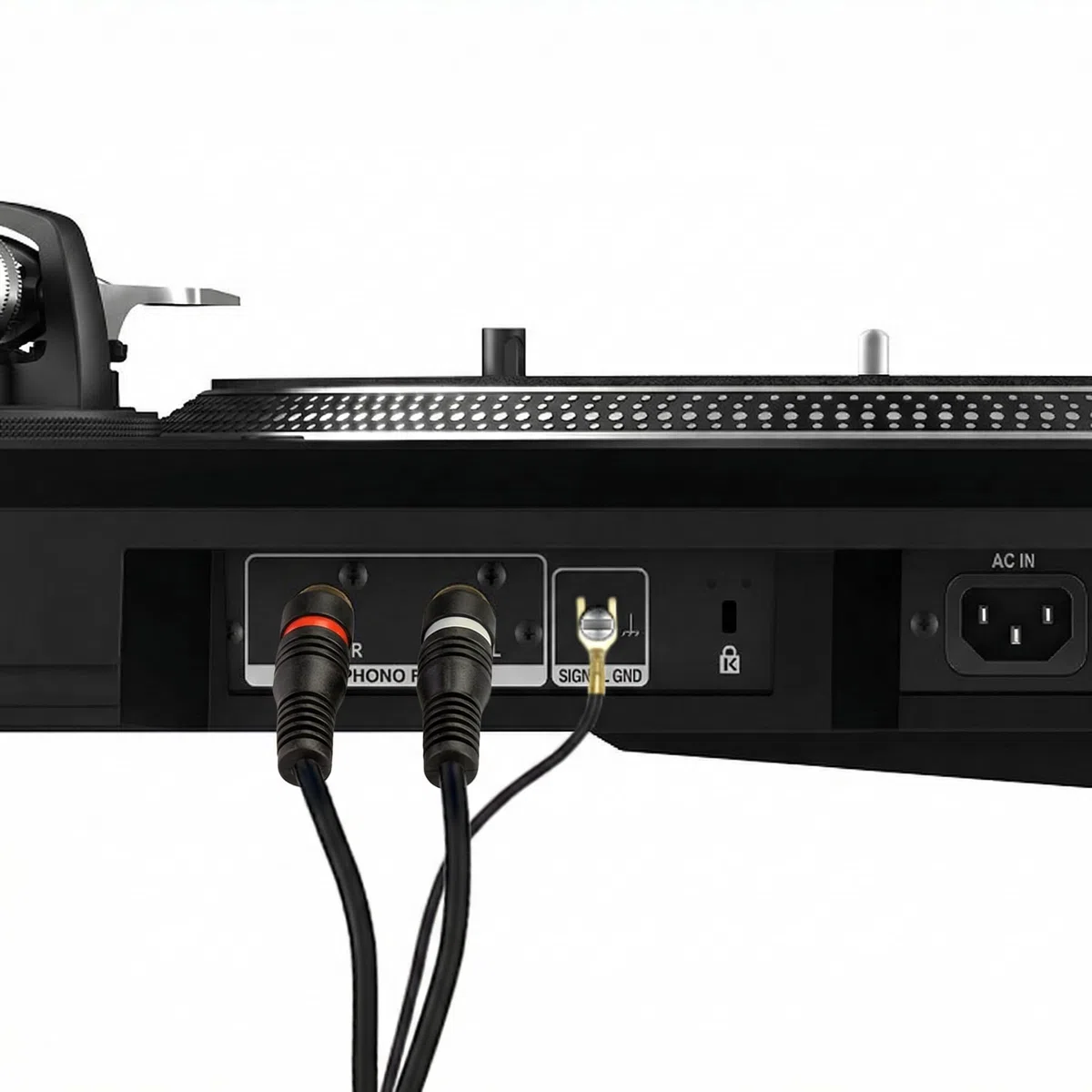 Audiokabel mit Erdungsanschluss, verhindert Feedback und Brummen 1.5 Metre Full RCA + Earth Cable
