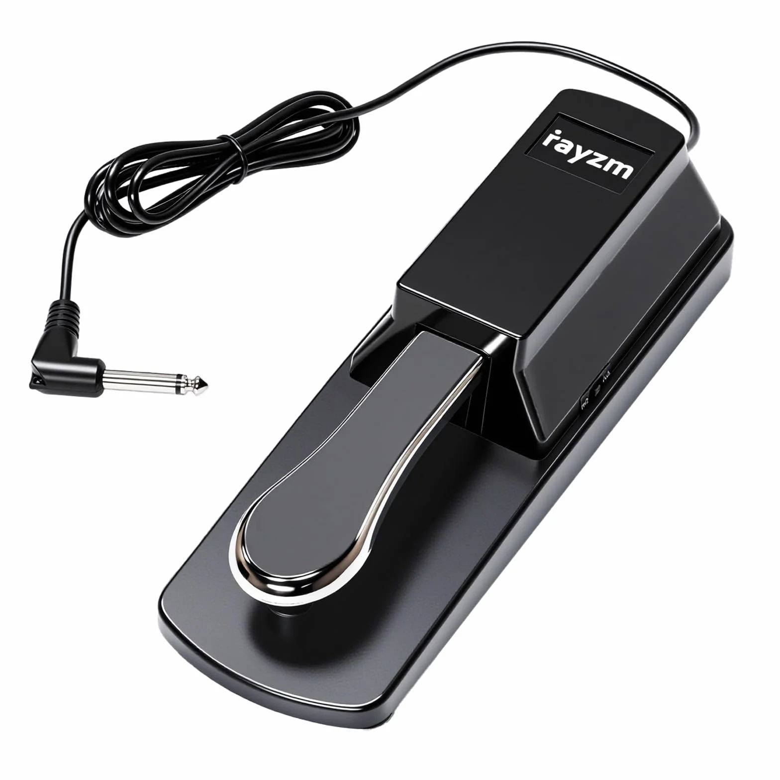 Rayzm Universal Sustain Pedal für Digitalpiano & elektronische Tastatur, Anti-Rutsch-Fußpedal mit Polaritätsschalter, 1,4 m langes Kabel