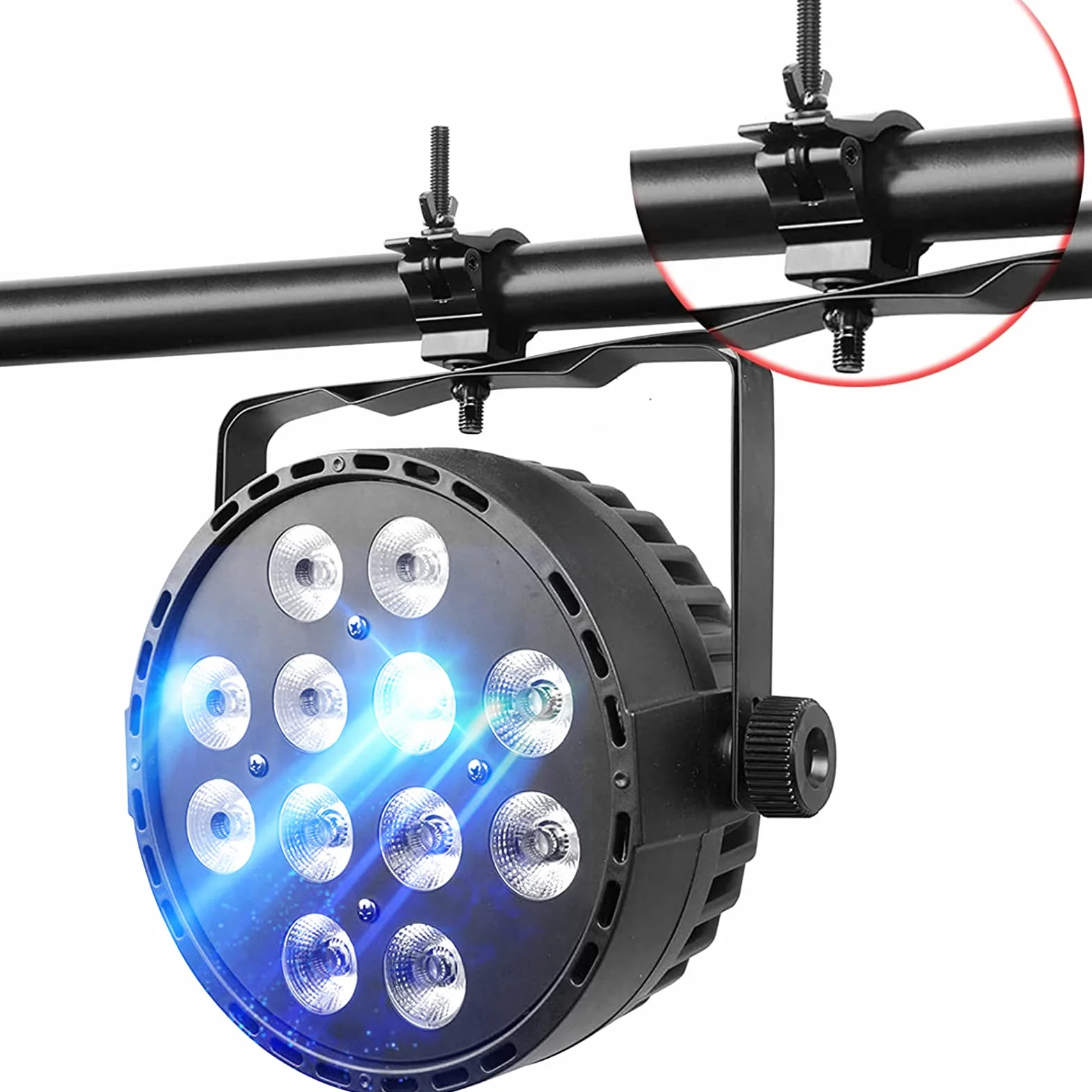 2 Stücke Traversen Klammern Alulegierung Haken Traversen 100KG Ladekapazität für 48-51mm Rohr Bühnenlicht Scheinwerfer Moving Head Beleuchtung Unterstützt Racks(schwarz)