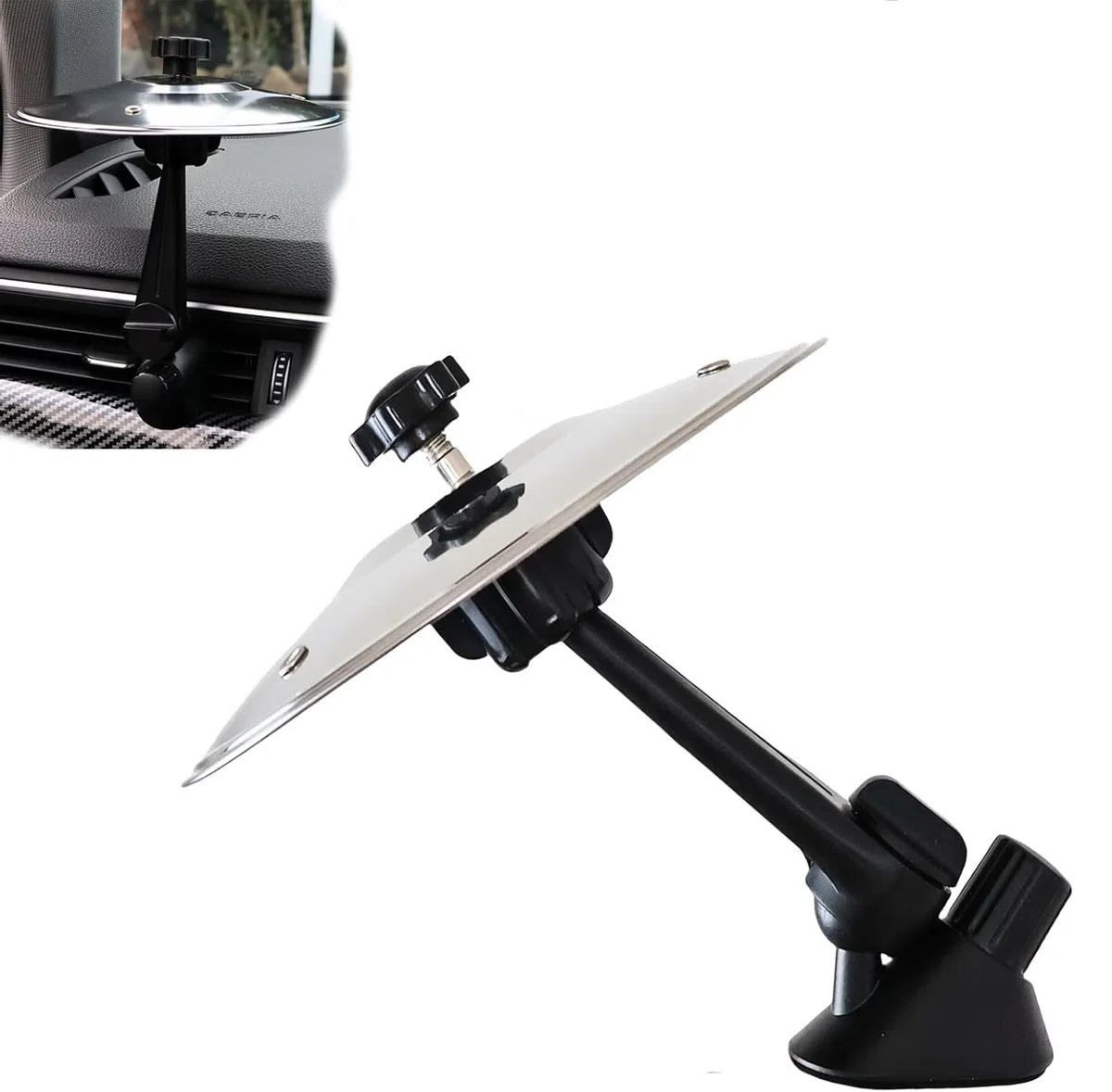 2025 Neues Auto Becken Air Vent Crash Dash Board Beckentrommel Symbol Armaturenbrett Trommeln Mini Mount Drumming Music Mounted Tiny Clip Attachment Set Attaches Small Stand Splash Instrument Drumset