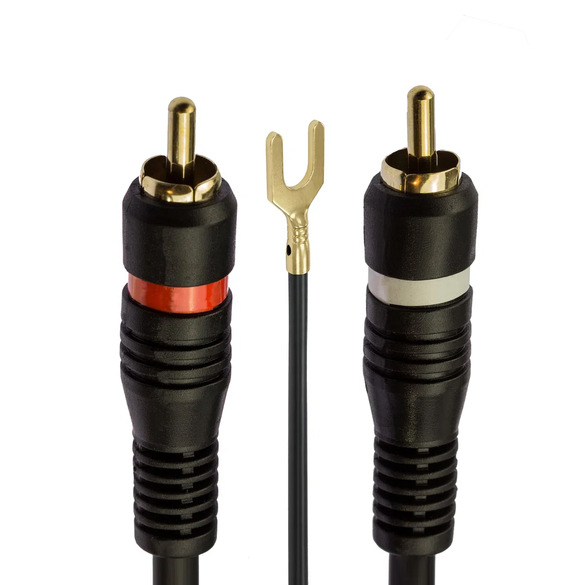 Audiokabel mit Erdungsanschluss, verhindert Feedback und Brummen 1.5 Metre Full RCA + Earth Cable