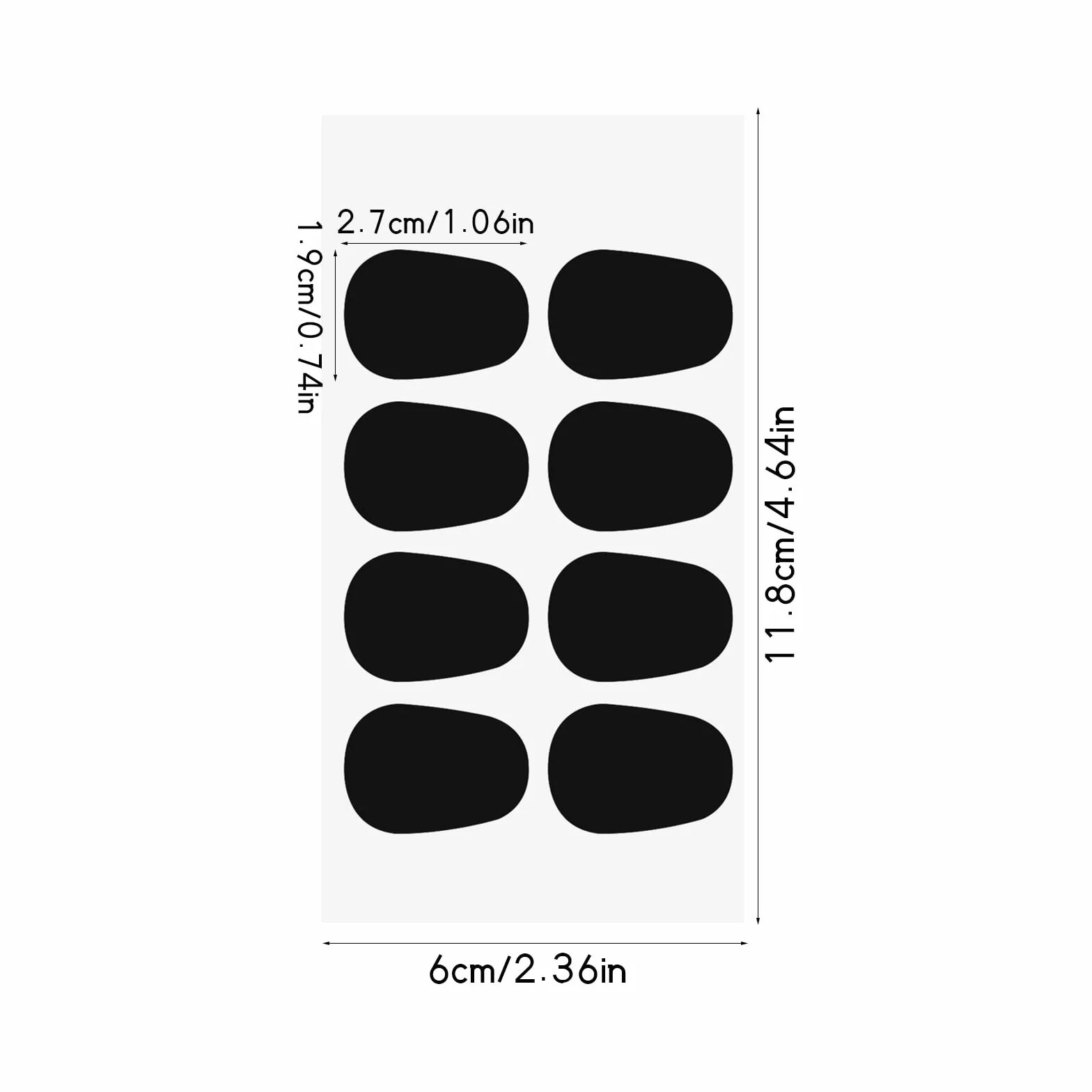 Dokeno 32 Stück Mundstückkissen für Alt-Saxophon 0,8 mm Bissgummi Klarinette Ovale Gummi Mundstück Patches Schwarz Mundstückkissen für Alto Und Tenorsaxophon Klarinette