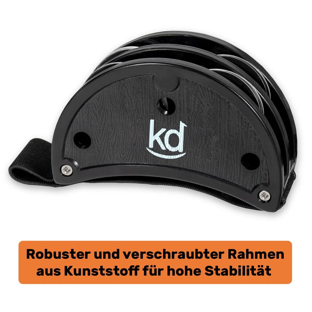 keepdrum KDFTS Fuß-Tambourin Set zweiteilig mit unterschiedlichem Klang