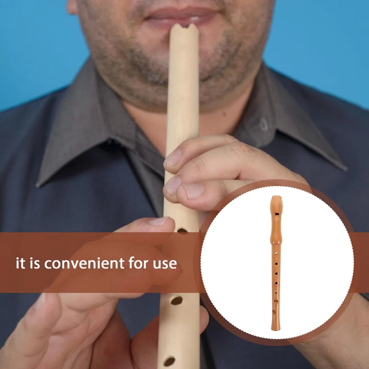 Gatuida Holzblockflöte Deutsche Griffweise Klarer Klang Leichtes Anfänger Instrument für Musikübung und Schulband Geeignet