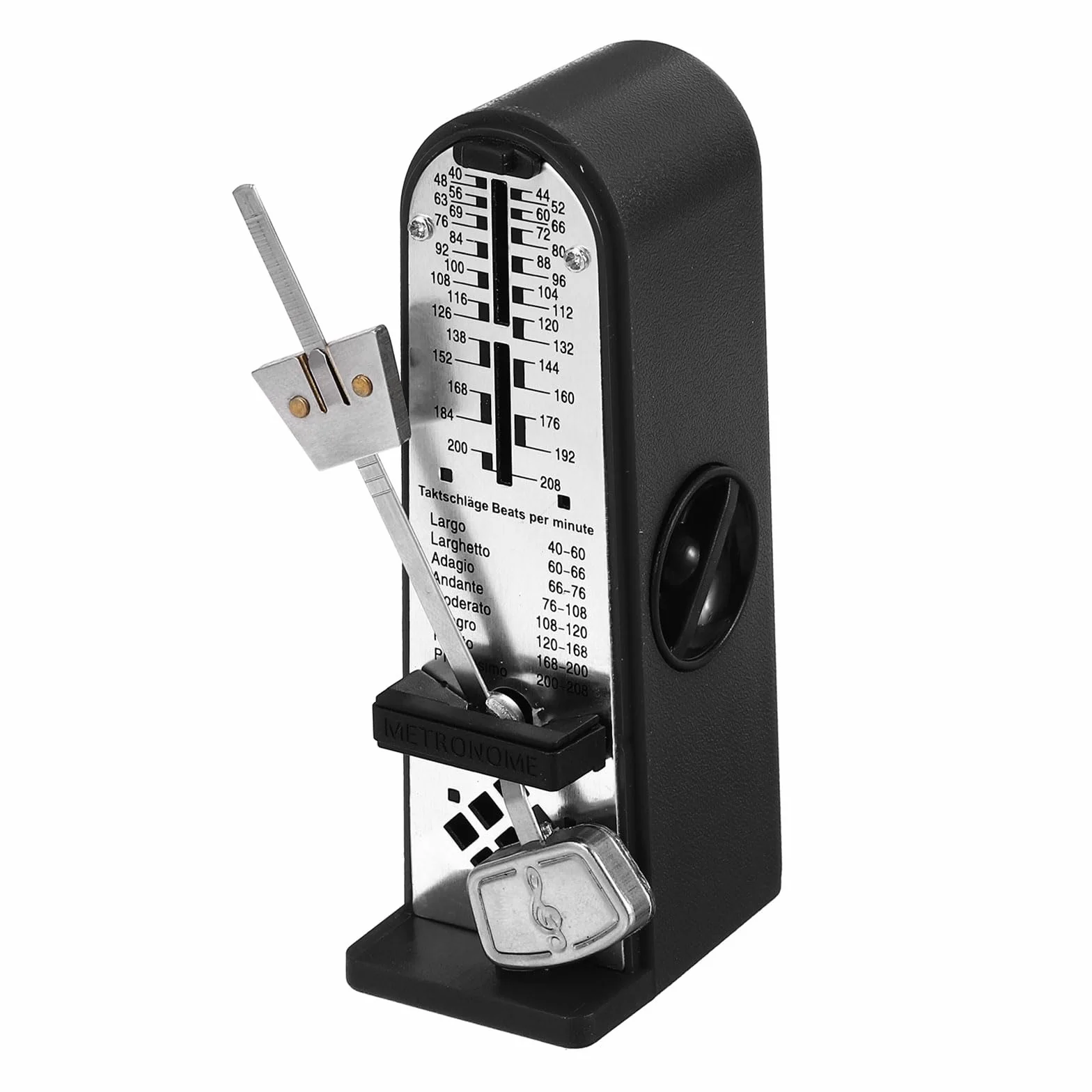 QUARKZMAN Mini Mechanisches Metronom Hohe Genauigkeit Professioneller Musiktimer Universelles Metronom Für Piano Gitarre Violine Ukulele Spieler Schwarz