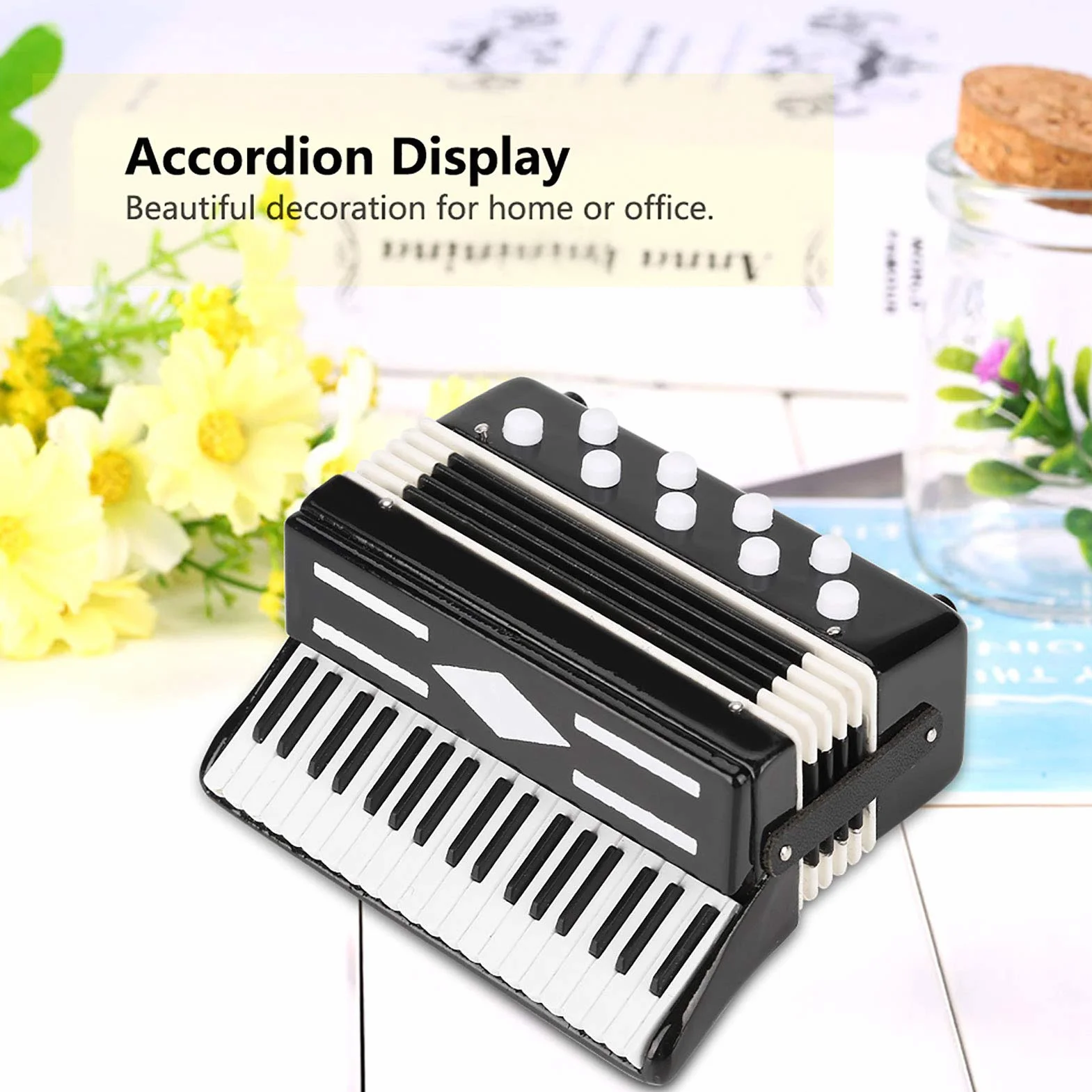 Raguso Miniatur Akkordeon Modell , musikalische Ornamente , 9 x 7 , 5 x 4 cm , kleines Bastel Akkordeon Modell , Heimdekoration , Kaffee Dekoration