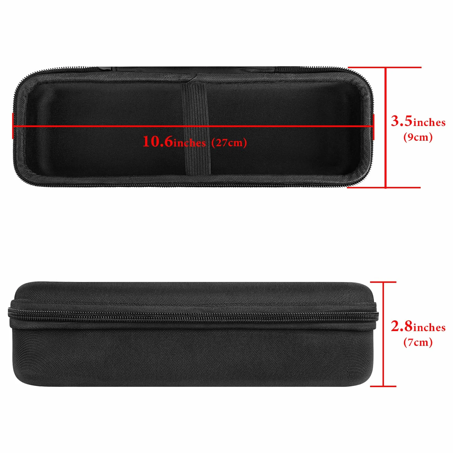 GEEKRIA für Kreative Mikrofontasche, Mikrofon-Tragetasche, Reise-Schutztasche mit Kabelaufbewahrung, kompatibel mit TONOR TW630, TW620, Dolphin MCX10, MCX20, Gemini Sound GMU-M100 (Schwarz)