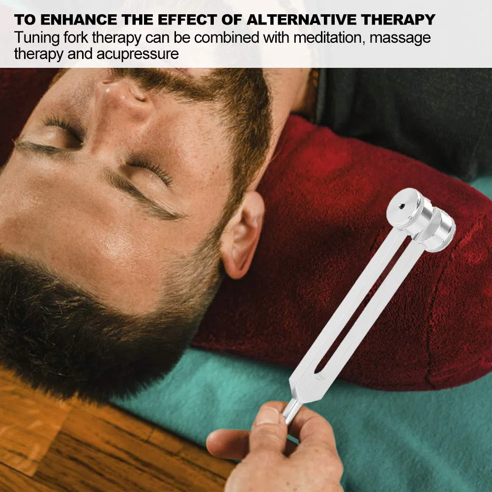 Stimmgabeln mit festen Gewichten, Stimmgabel, Heilstimmgabel OM136.1 Yoga-Stimmgabel aus Aluminiumlegierung Klangheilungstherapie Stimmgabel mit Hammer