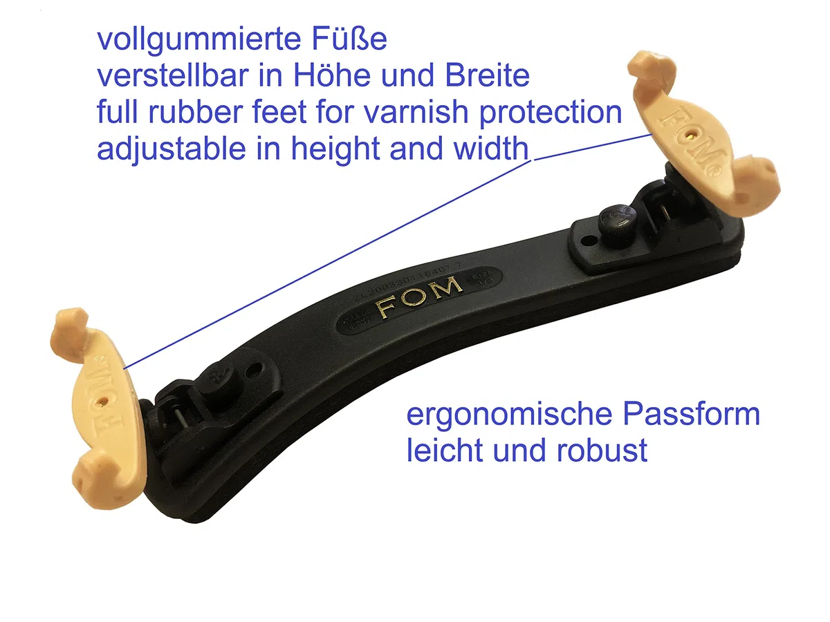 Schulterstütze Violine Geige mezzo-forte FOM, Gr. 1/2 – verstellbar, ergonomisch, für Kinder