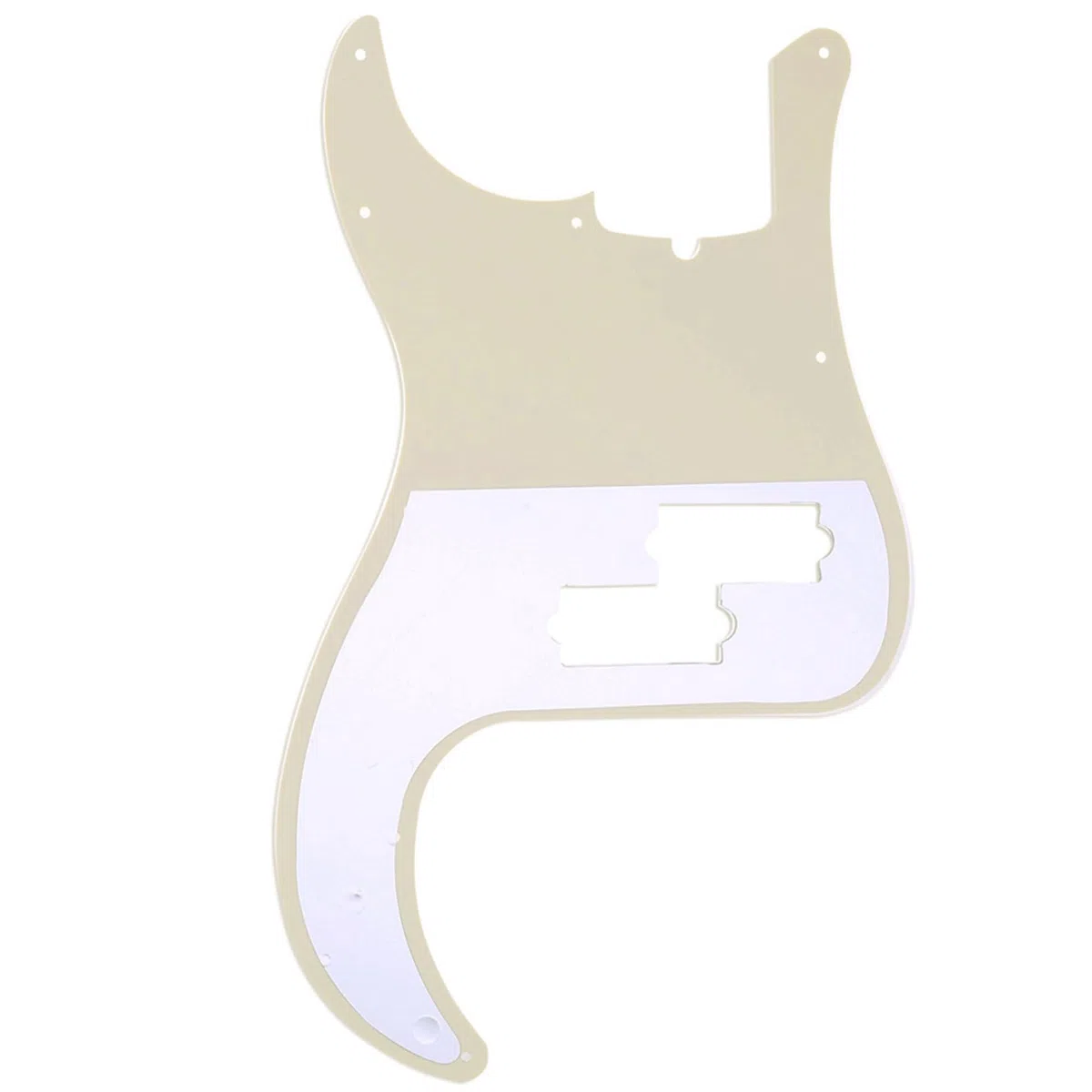 Musiclily Pro 13 Löcher P Bass Pickguard Schlagbrett für 4-Saiter American Precision Bass, 3 lagig Crème