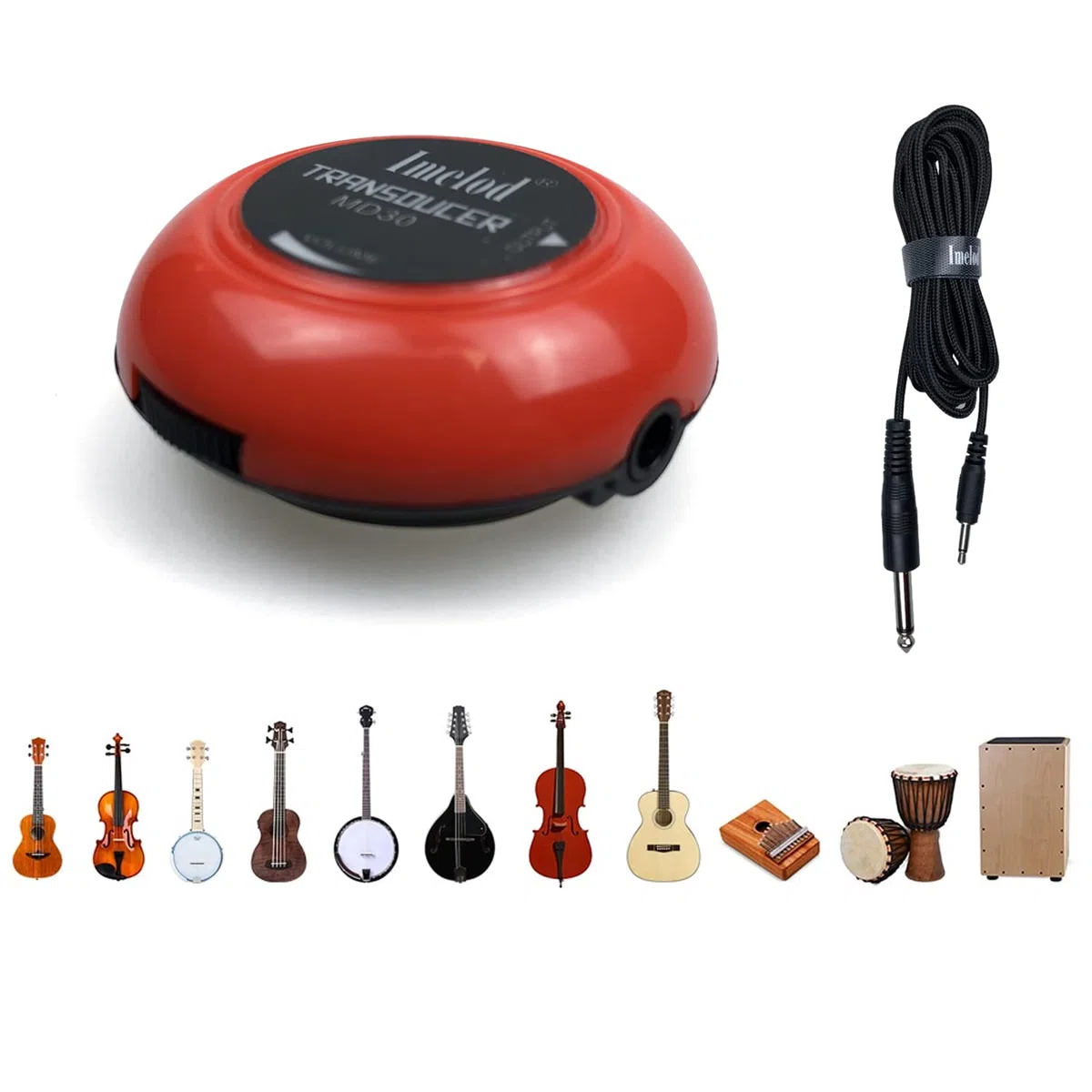 Imelod Gitarre Tonabnehmer Kontakt Mikrofon Transducer für Gitarre Ukulele Violine Mandoline Banjo Cello Kalimba