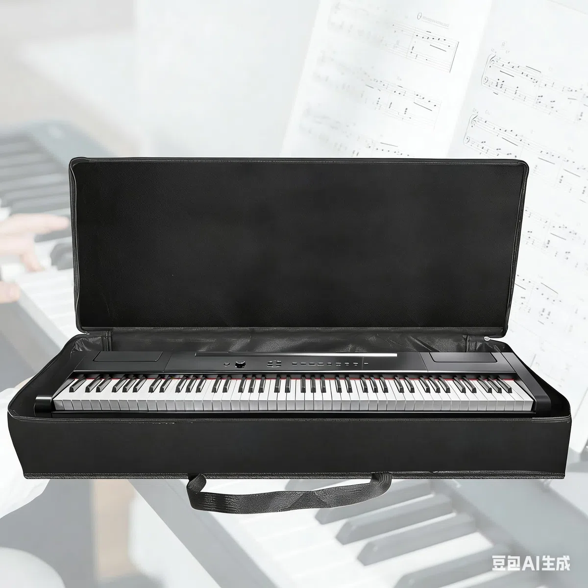 Lawei 61 Key Keyboard Tasche Keyboardtasche Tragbar Keyboard Piano Soft Bag Portable Wasserdicht Keyboard Tasche Gepolstert Gig Bag - 100 x 40 x 15cm, Schwarz