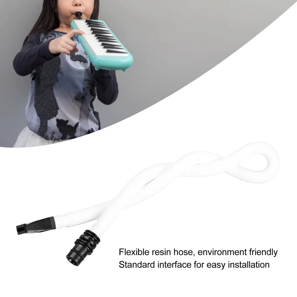 32 Tasten 37 Tasten Melodica-Röhre mit Mundharmonika-Schlauch Melodica-Mundstückrohr Mundstück Mundorgel-Blasrohrschlauch Melodica-Mundstückdüse mit Standardschnittstelle