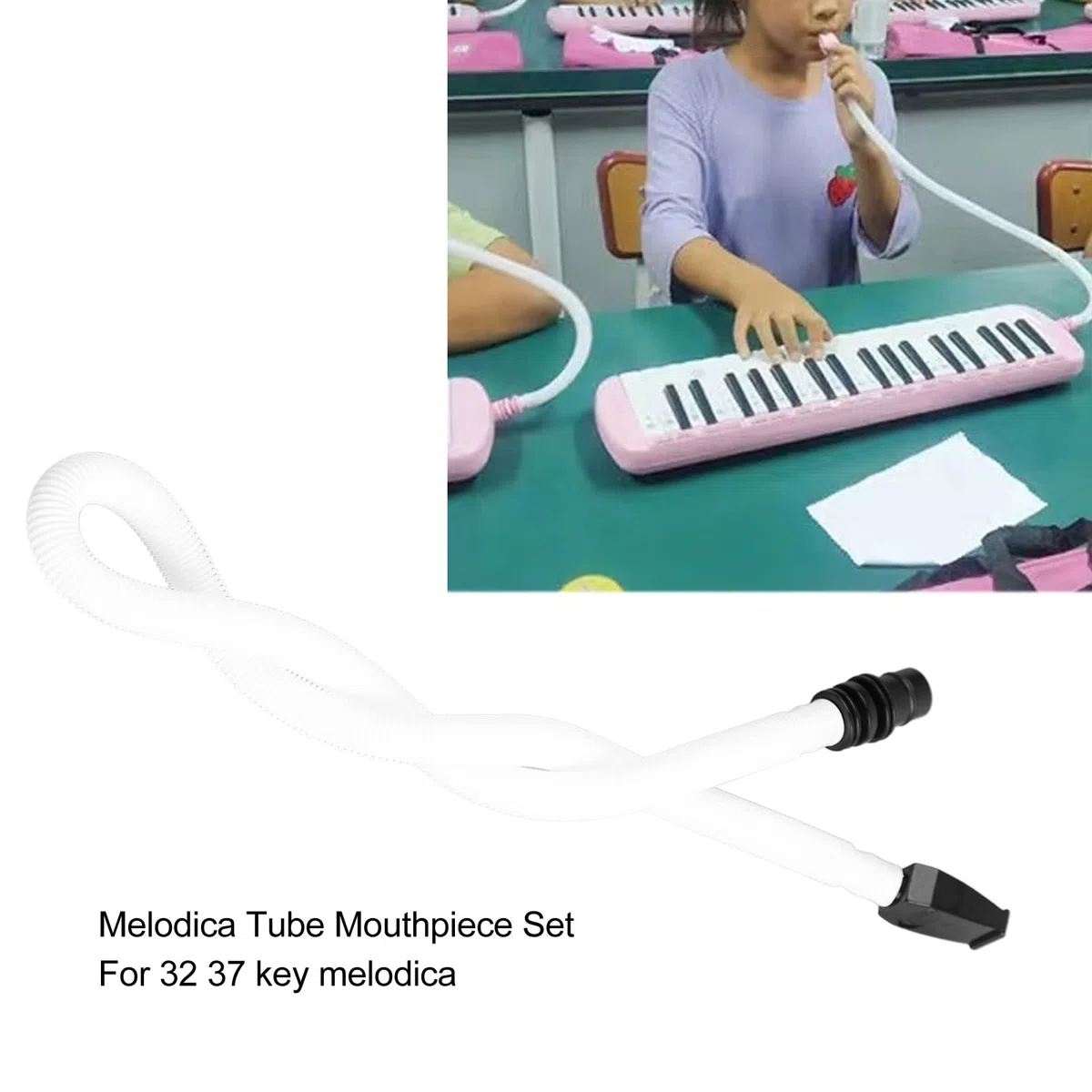 32 Tasten 37 Tasten Melodica-Röhre mit Mundharmonika-Schlauch Melodica-Mundstückrohr Mundstück Mundorgel-Blasrohrschlauch Melodica-Mundstückdüse mit Standardschnittstelle