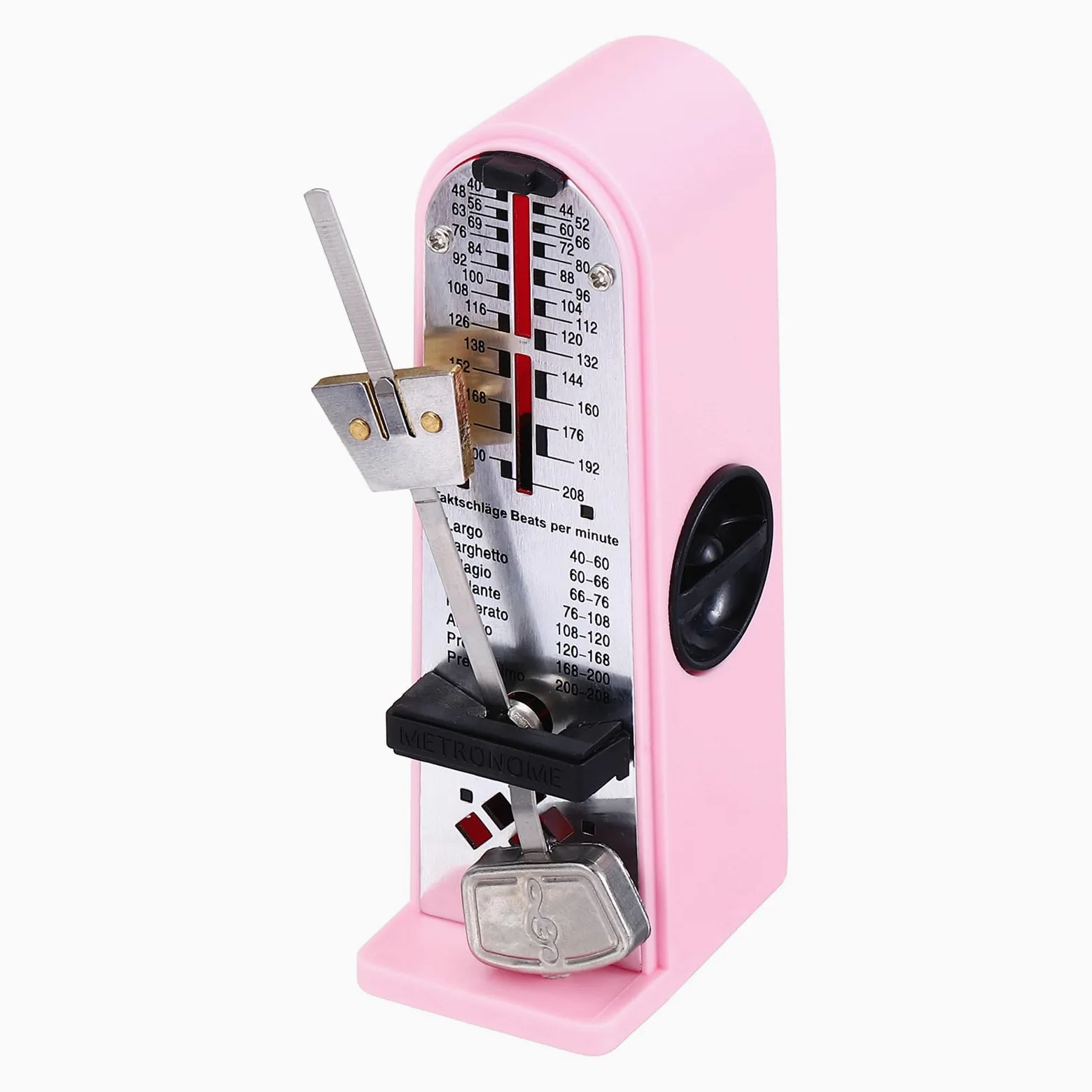 QUARKZMAN Mini Mechanisches Metronom Hohe Genauigkeit Professioneller Musiktimer Universelles Metronom Für Piano Gitarre Violine Ukulele Spieler Pink