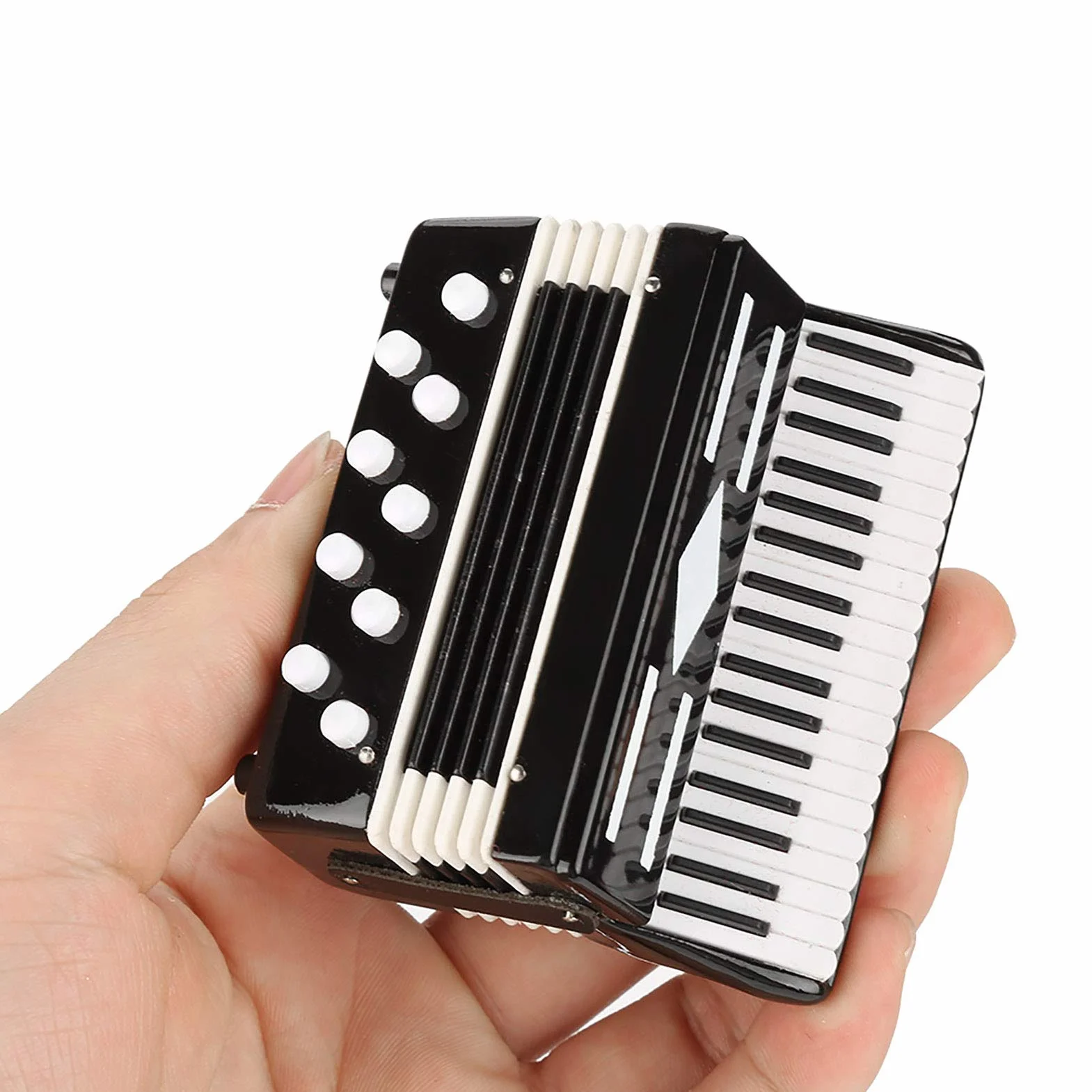 Raguso Miniatur Akkordeon Modell , musikalische Ornamente , 9 x 7 , 5 x 4 cm , kleines Bastel Akkordeon Modell , Heimdekoration , Kaffee Dekoration