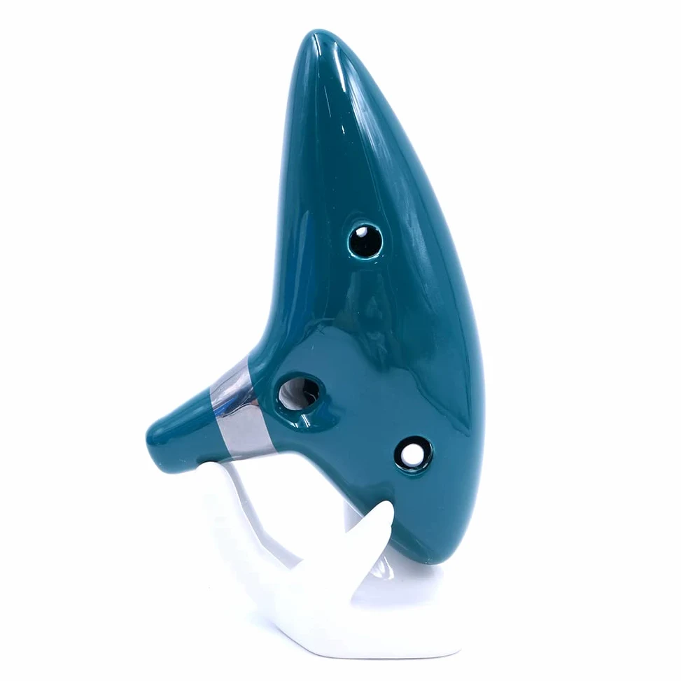Alnicov Ocarina,12-Loch Alto C Ocarina mit Schnelleinstiegsständer und Schutztasche,Grün