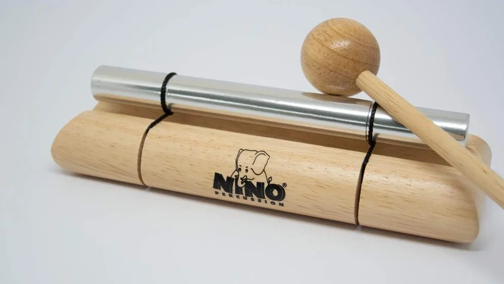 Nino Percussion Energy Chimes Musikinstrument – Klein – inklusive Schlägel – für Kinder ab 3 Jahren – Holz und Aluminium, Natur (NINO579S)