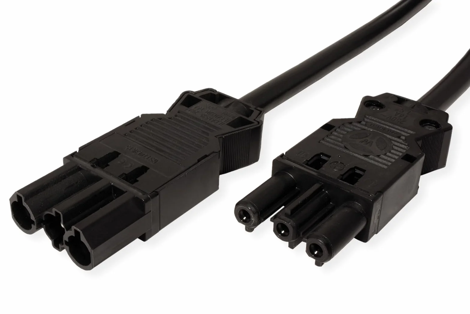 Bachmann Geräteverlängerung GST18-3 Stecker/Kupplung, schwarz, 1,5 m