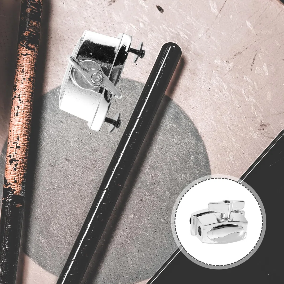 Legierung Trommelbeinhalterung für Floor Tom mit Einfacher Montage und Schutzfunktion zur Verringerung von Beschädigungsrisiken als Trommelzubehör