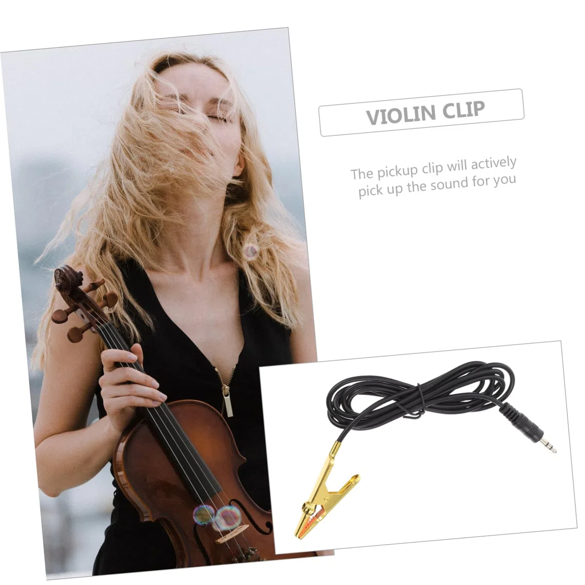 ifundom Flöten Clip Tonabnehmer für Querflöte Metall Leicht Anti Interferierend Gitarren Zubehör Musik Instrument Zubehör